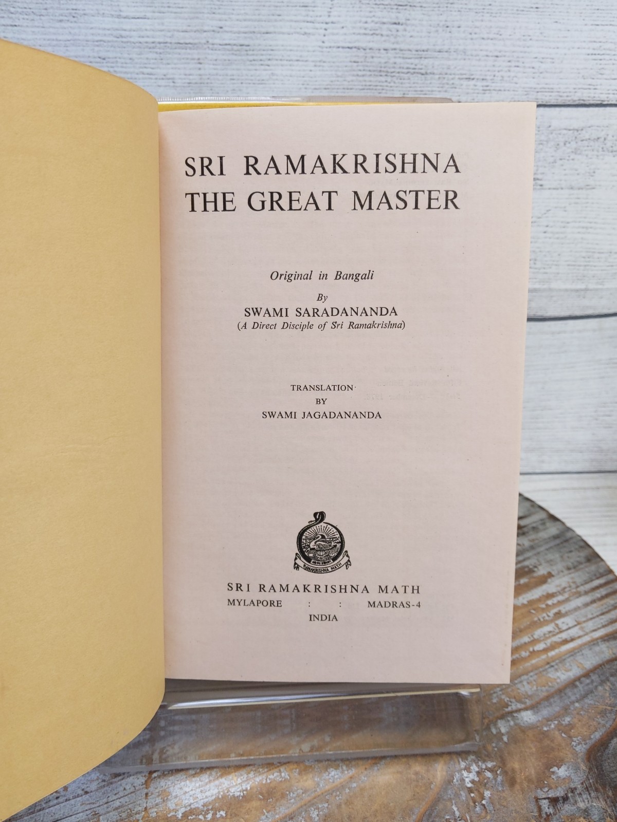 Sri Ramakrishna The Great Master Vol 1 & 2 by Swami Saradananda HCDJ 5th Ed 1978