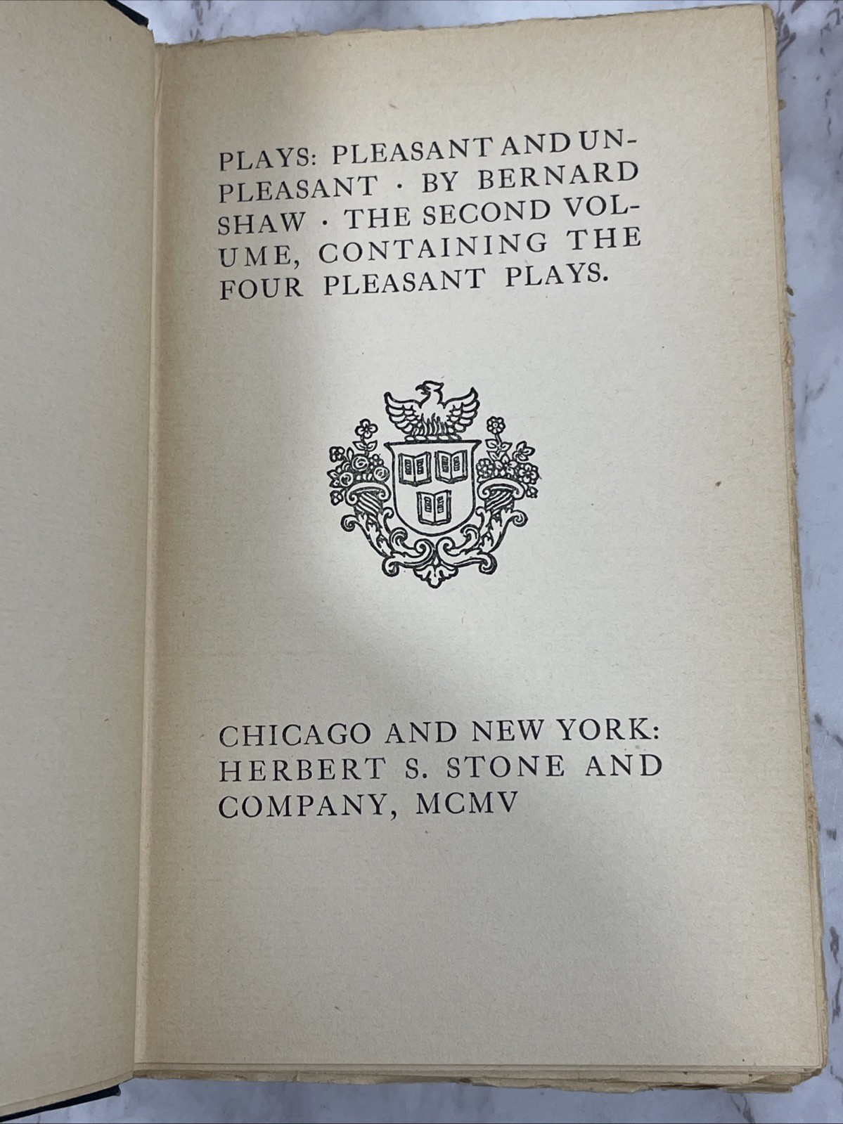 First Edition Bernard Shaw PLAYS: PLEASANT AND UNPLEASANT volume 2 only, 1898