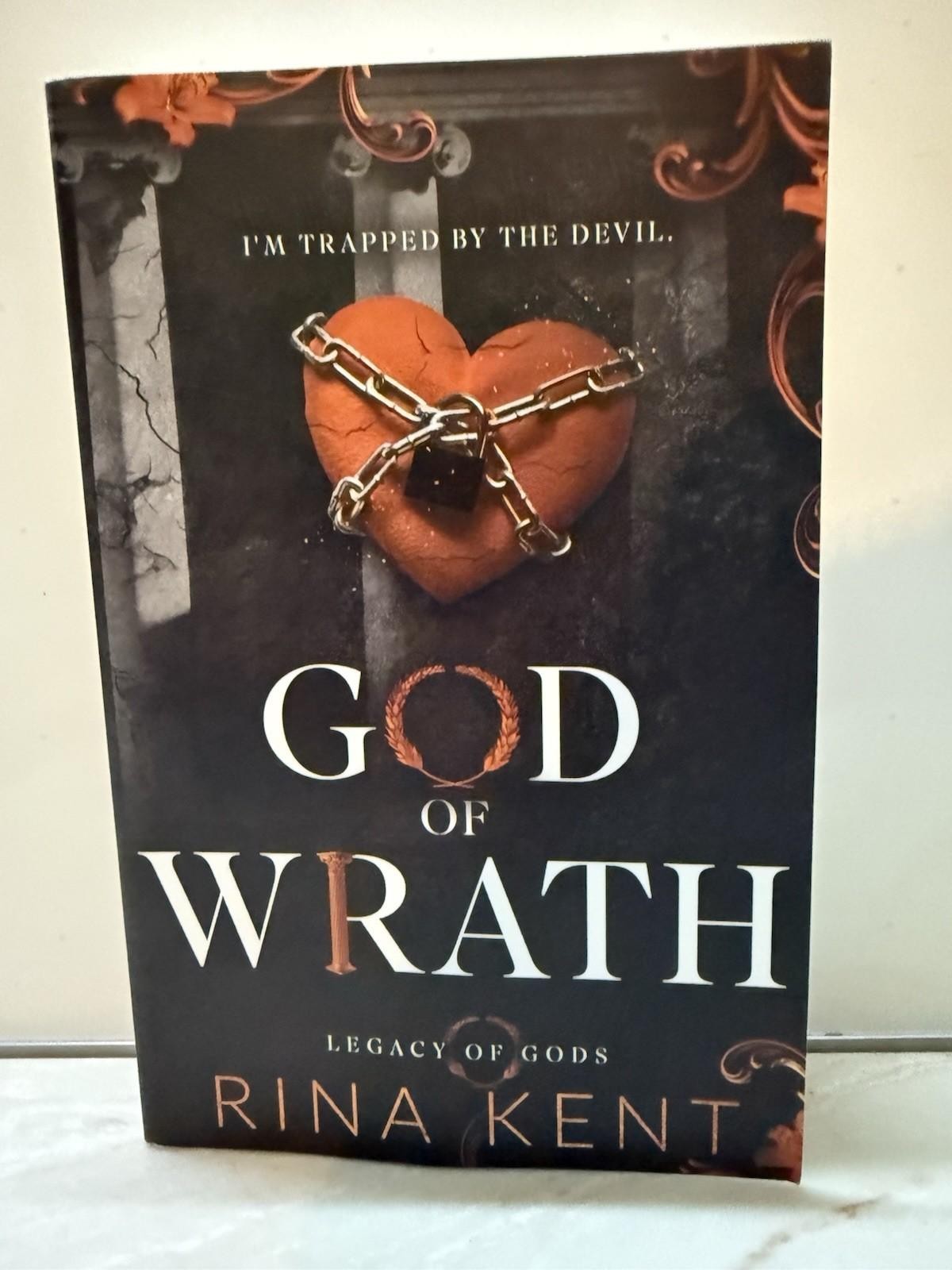Rina Kent Rare God Of Wrath Paperback Black White Pages