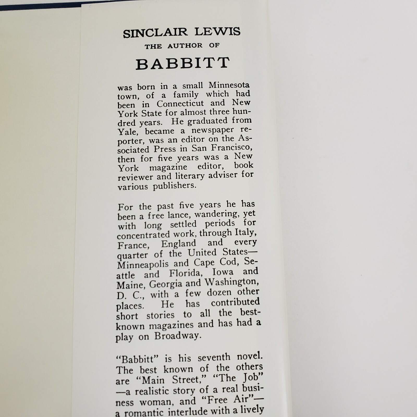 Babbitt by Sinclair Lewis First Edition Library FEL Facsimile Hardcover DJ