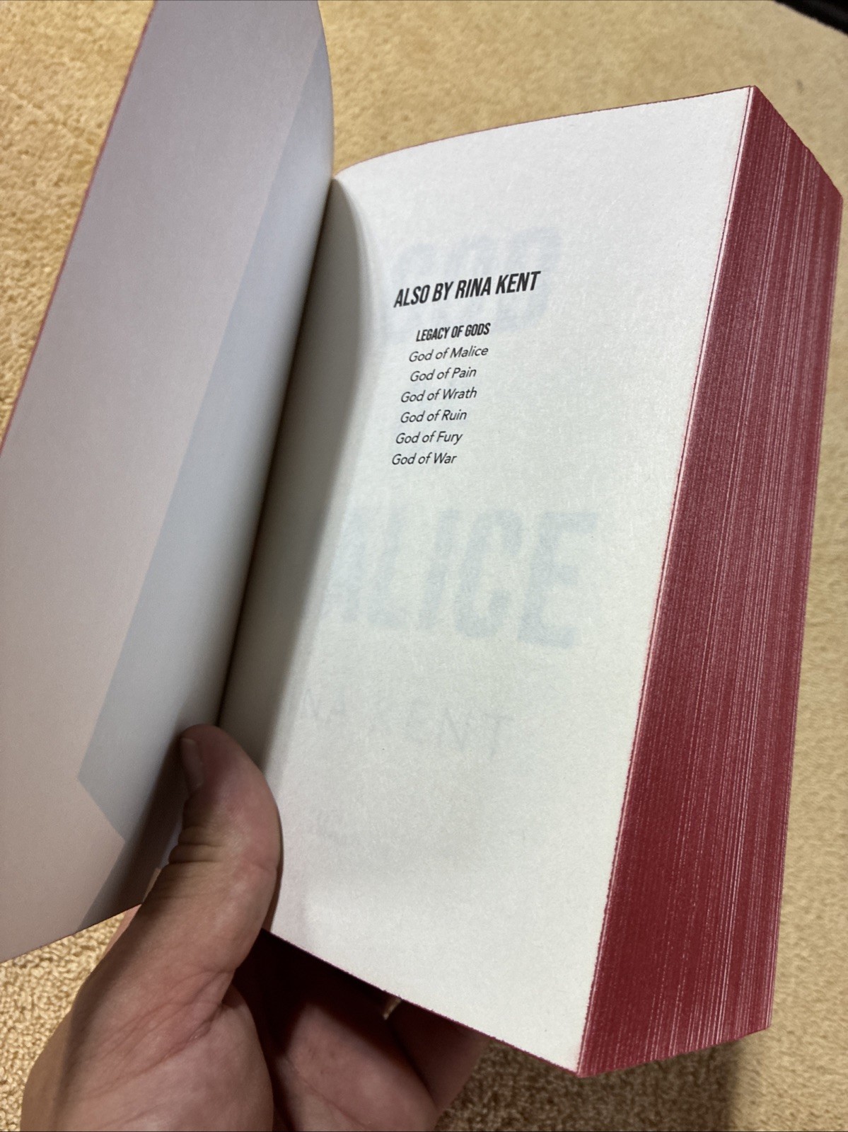God of Malice (Deluxe Edition) by Rina Kent (2024, Trade Paperback, Sprayed 1st)