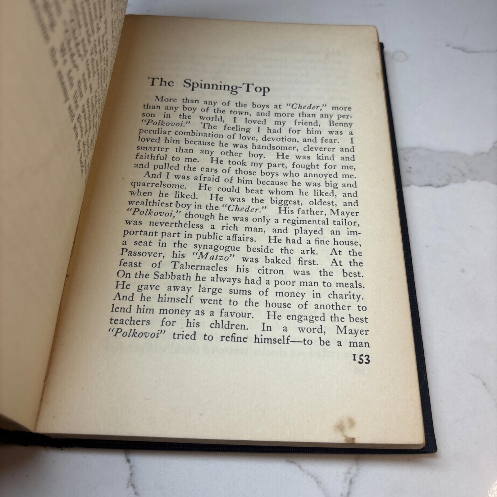 1922 First English Edition – Jewish Children by Sholem Aleichem Knopf