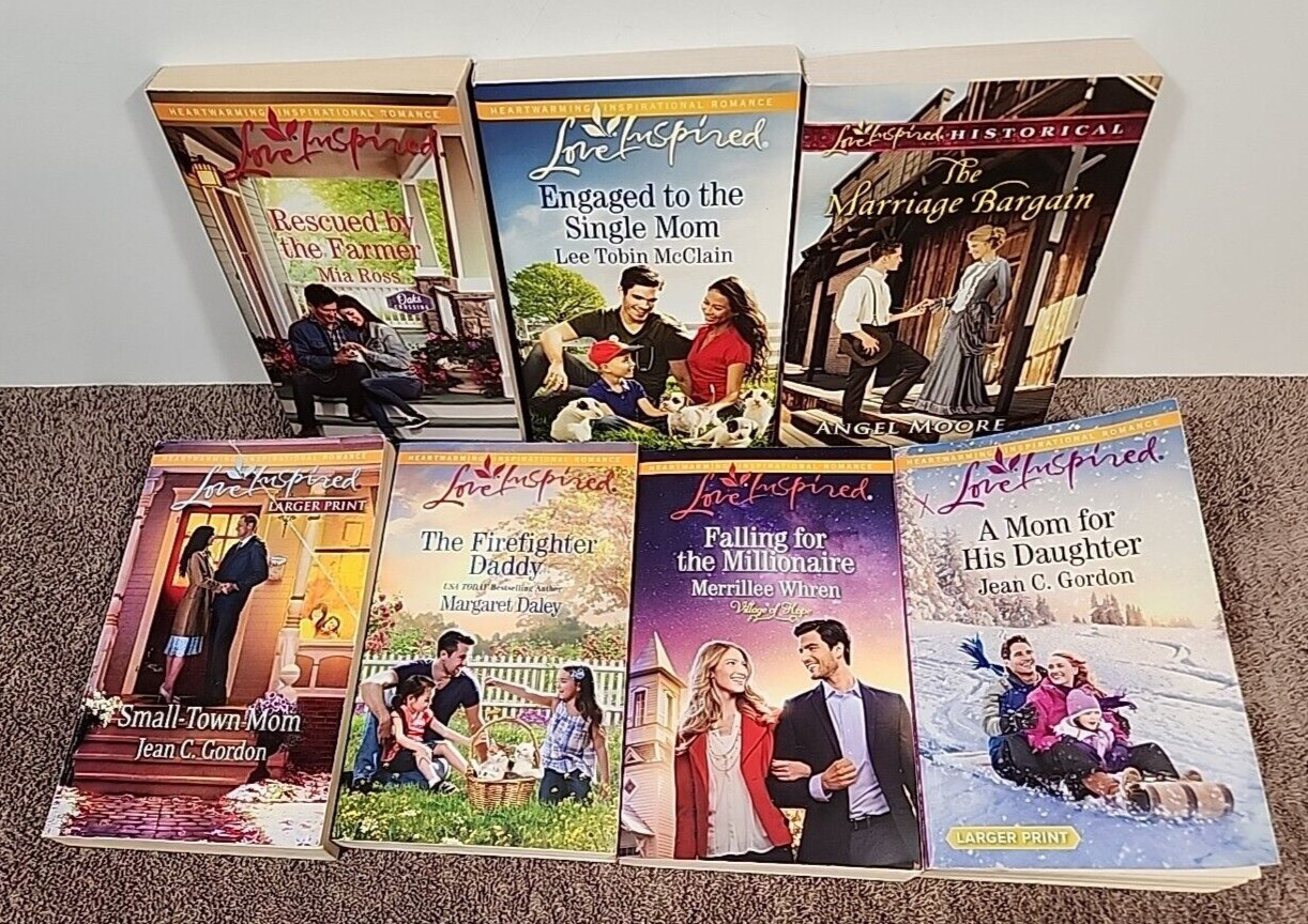 Lot of 7 Love Inspired Historical Heart Warming Inspirational see desc for Title