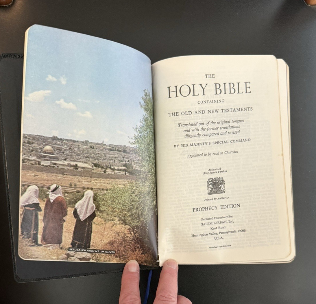 Holy Bible Prophecy Edition King James Red Letter Crown Jewel KJV Salem Kirban
