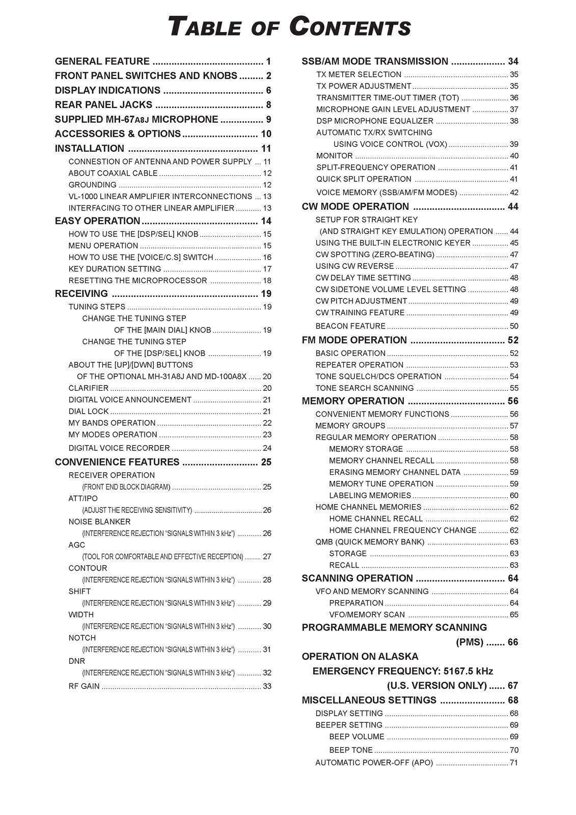 YAESU FT-450 Transceiver Operation Manual Operation Guide – TOUGH SPIRAL BINDING