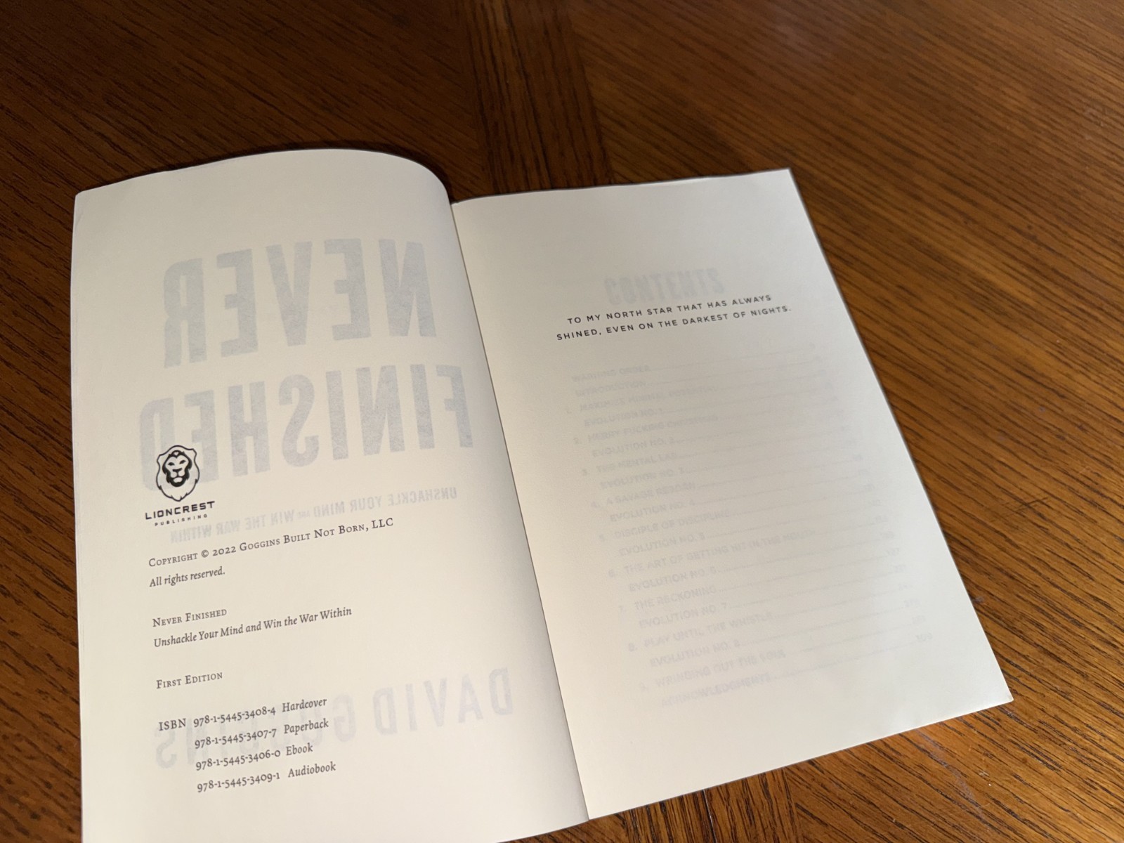 Never Finished : Unshackle Your Mind and Win the War Within by David Goggins…
