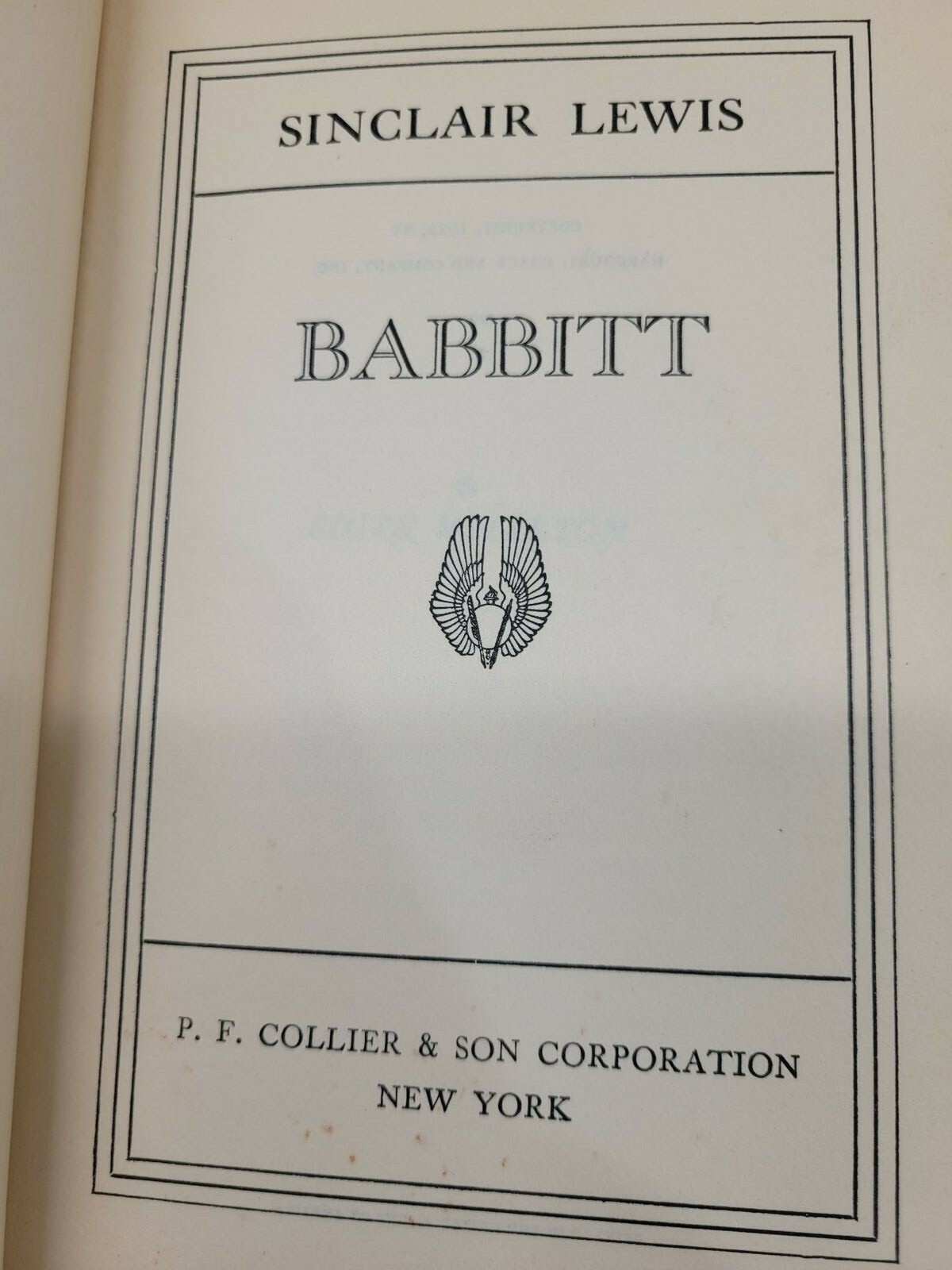 Sinclair Lewis Lot of 3 P.F Collier Books Babbitt, Arrowsmith, Prodigal Parents