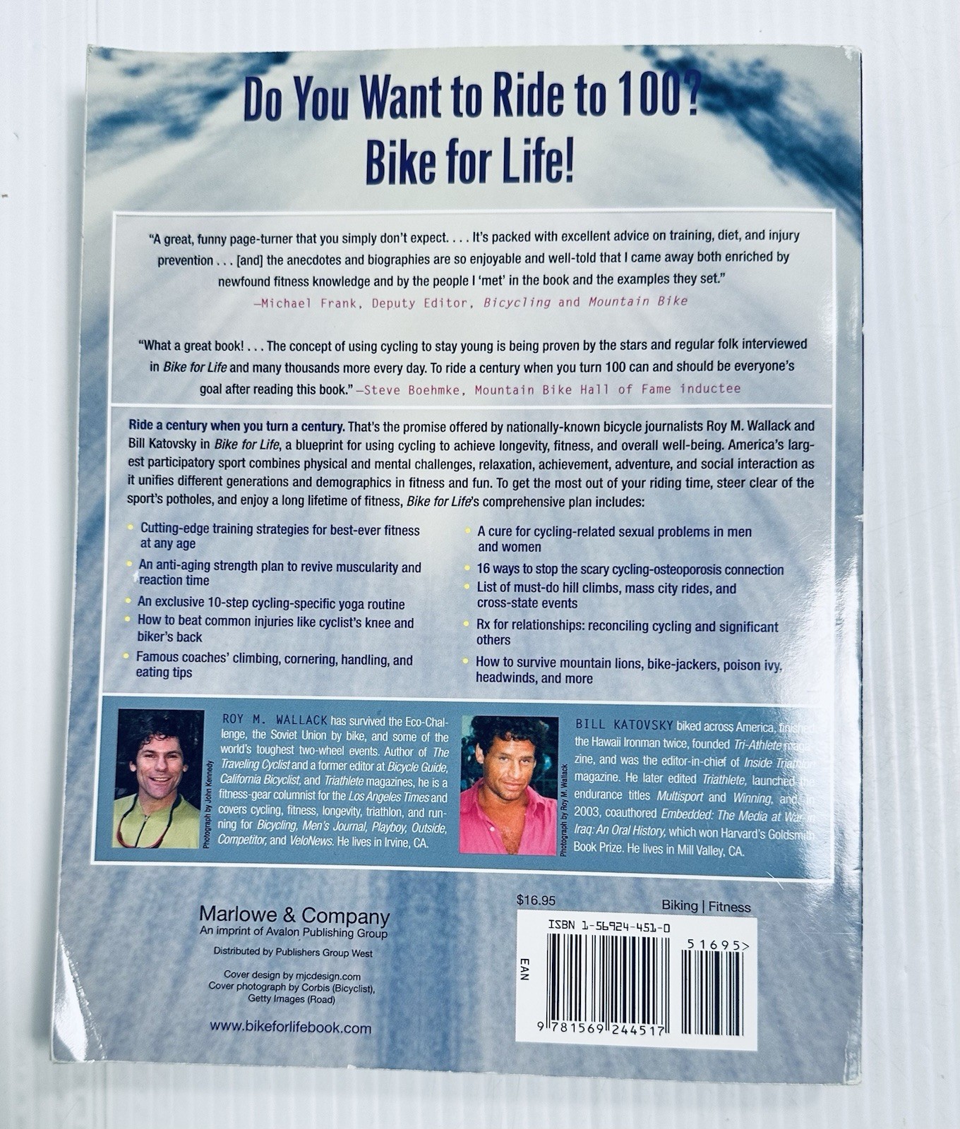 Bike For Life Roy Wallack Bill Katovsky Cycling Longevity Training Guide Book