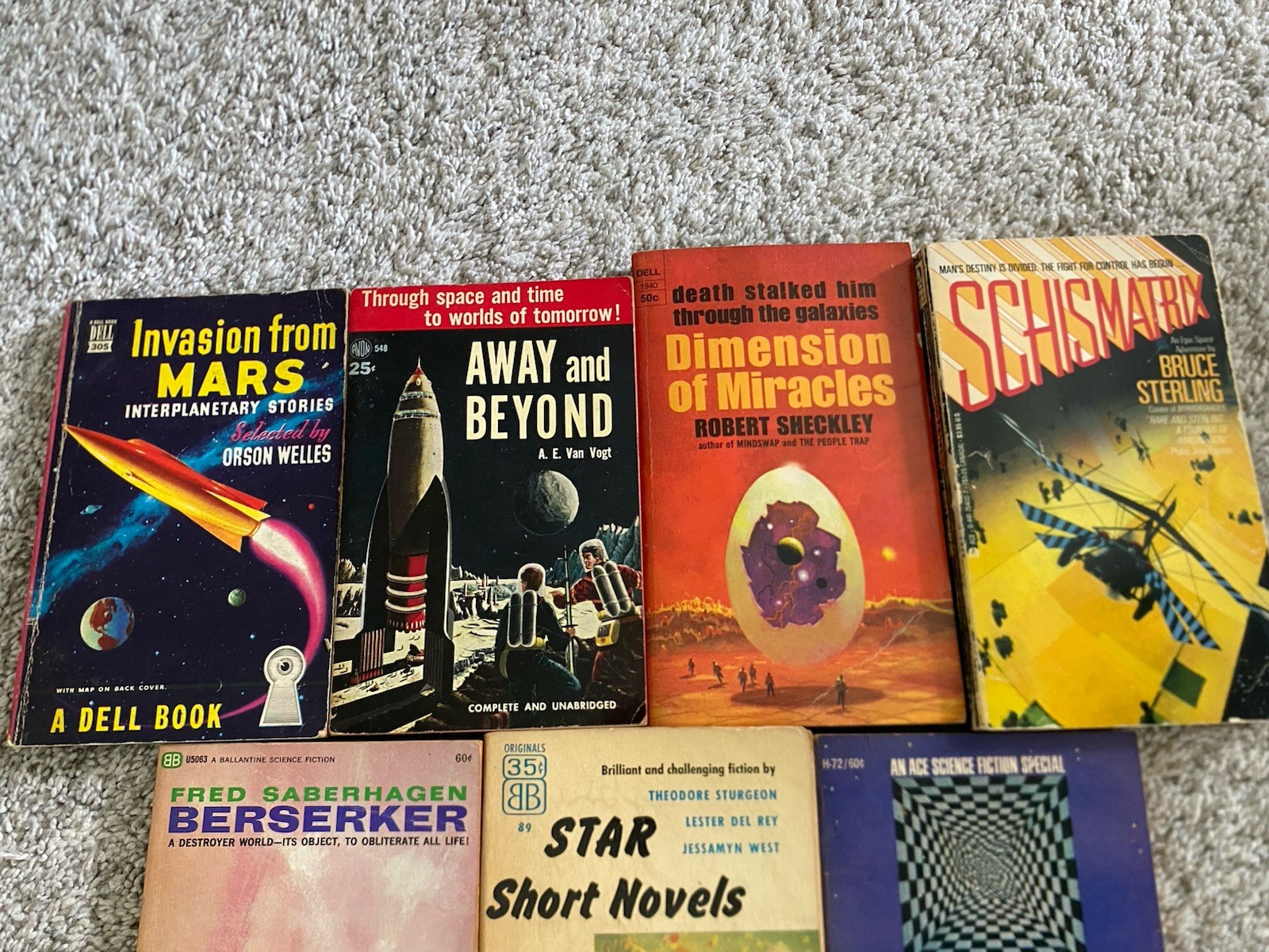 Lot Of 9 Vtg 50s 60s 70s Sci-fi Fantasy Horror Pulp Fiction Paperback Novels