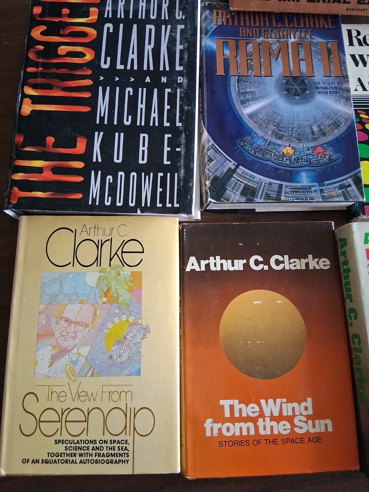Lot of 9 Sci-Fi Hardcover Books Arthur C. Clarke See Photos