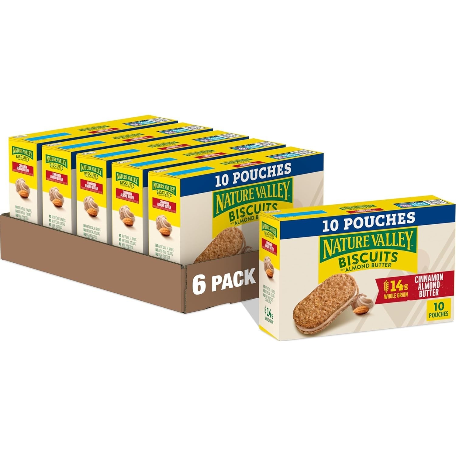 Individually Wrapped Cinnamon Almond Butter Bars, 10 Ct x 6