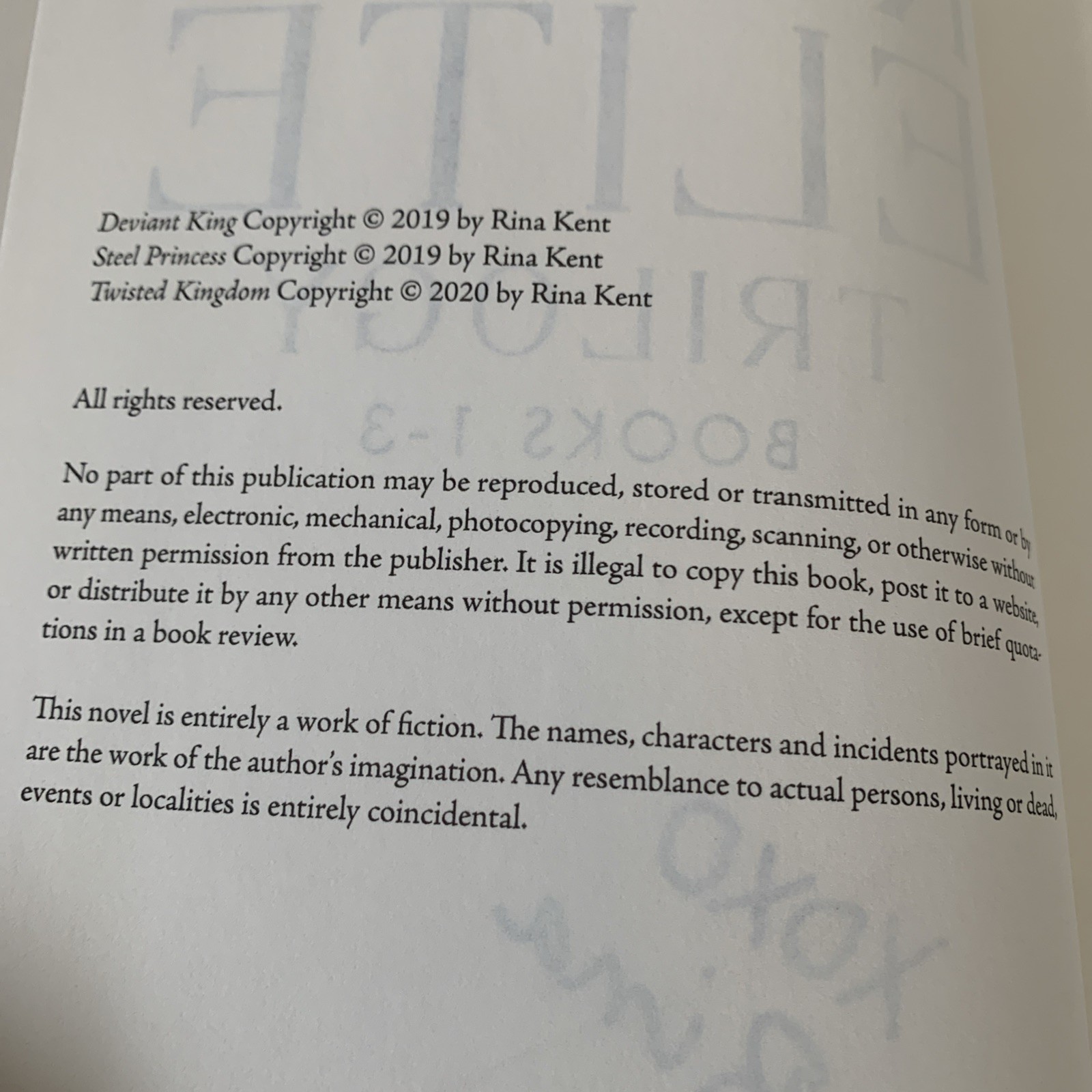 Rina Kent X Fitteacherrachel Royal Elite Trilogy Exclusive Signed edition