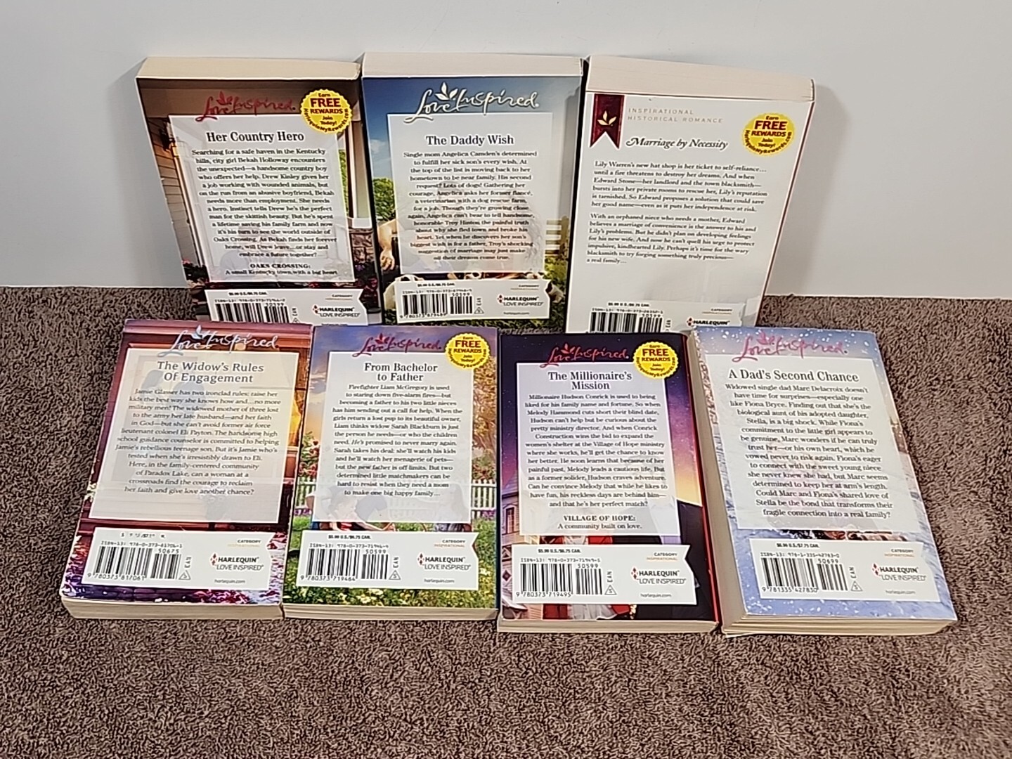 Lot of 7 Love Inspired Historical Heart Warming Inspirational see desc for Title
