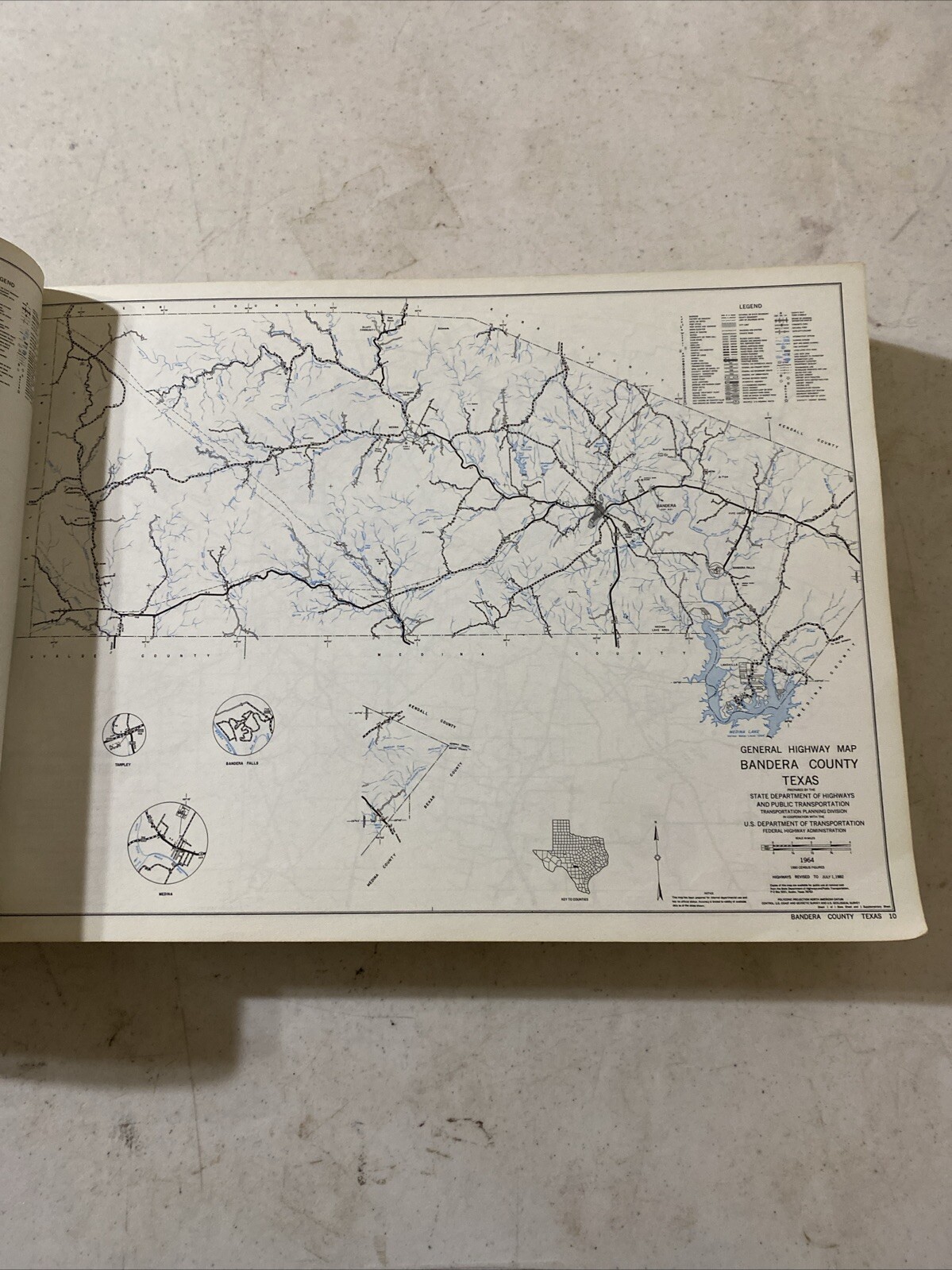 VTG 1983 County Maps of Texas 10″ in x 14″ in State Department of Highways