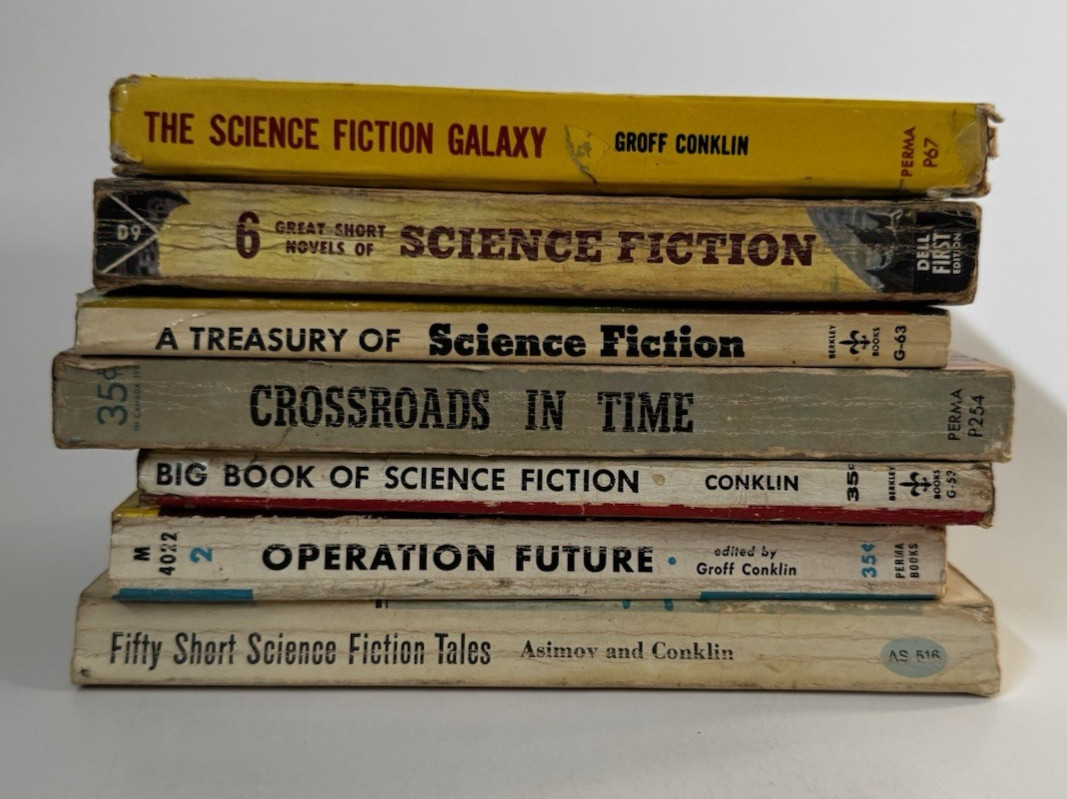 Groff Conklin Science Fiction Books Lot 7 Operation Future, Crossroads in Time +