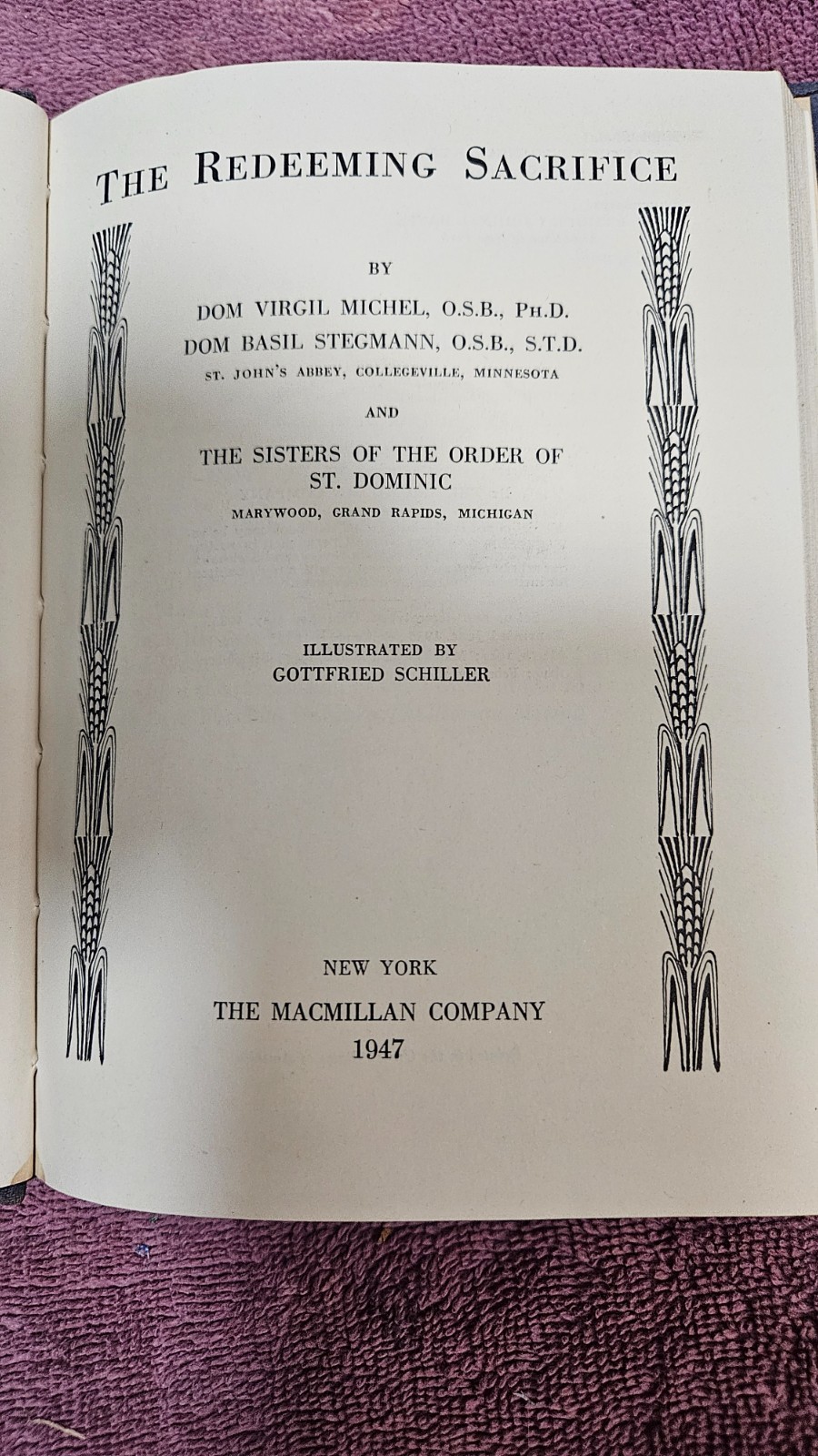 § Redeeming Sacrifice by Michel & Stegmann 1947 HC 1st Ed PreVatican II Catholic