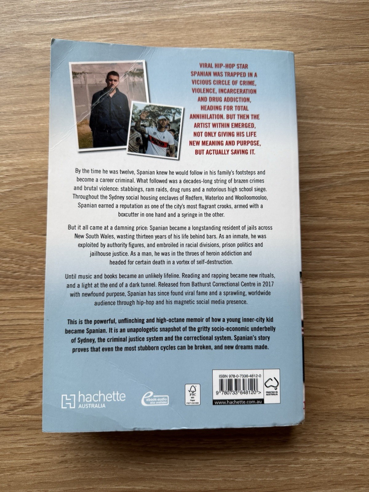 Spanian – The Unfiltered Hood Life Paperback Book 2021 Hachette Australia