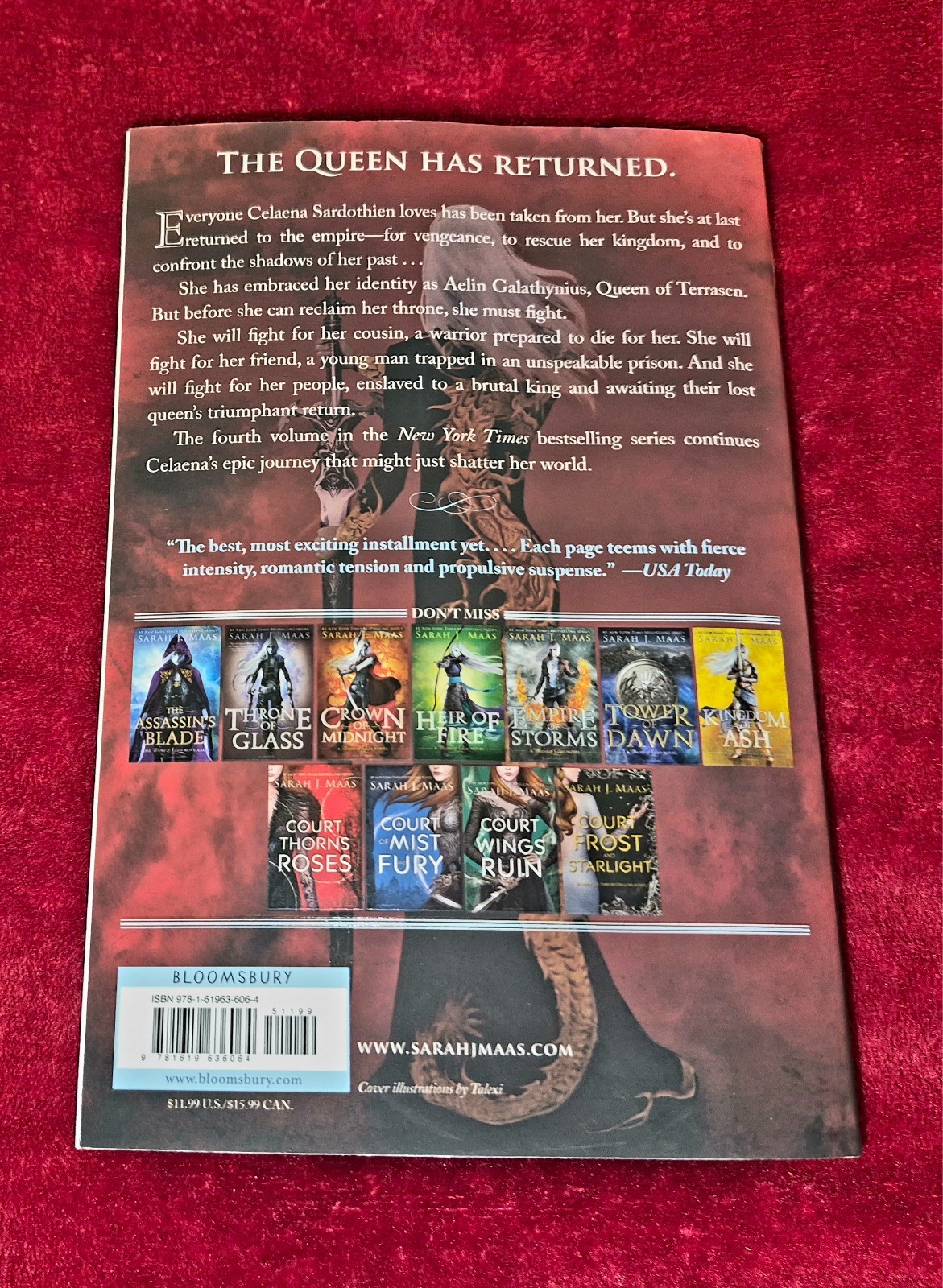 Throne of Glass QUEEN OF SHADOWS PAPERBACK Sarah J Maas YA FANTASY oop cover