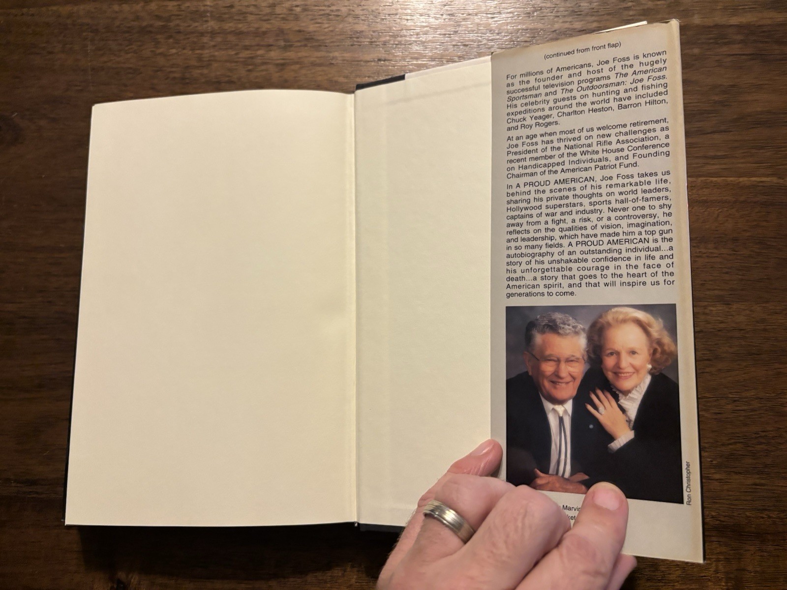SIGNED A Proud American By Joe Foss 1st Printing First Edition 1992 Hardcover