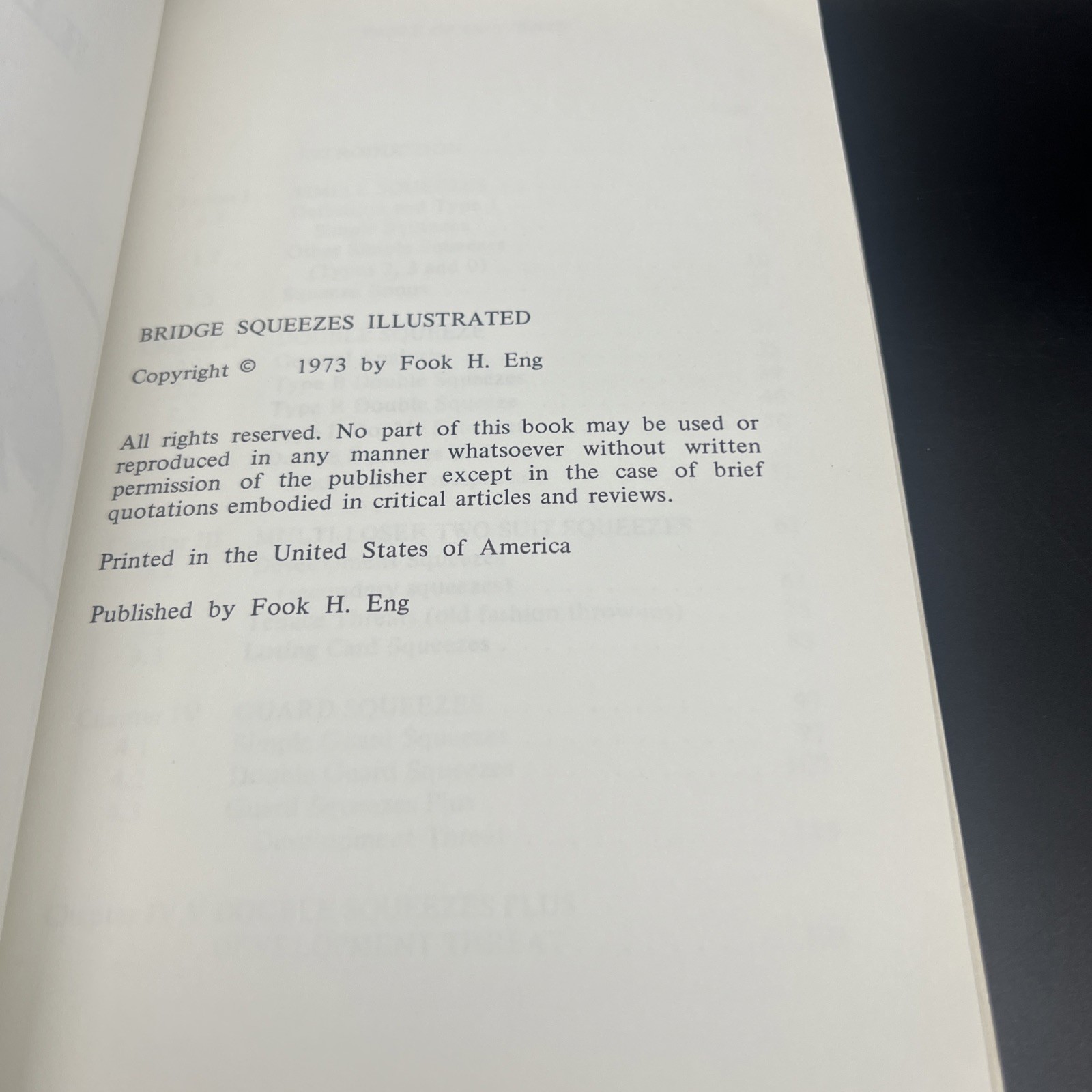 Bridge Squeezes Illustrated by Fook H. Eng *Inscribed By Author*
