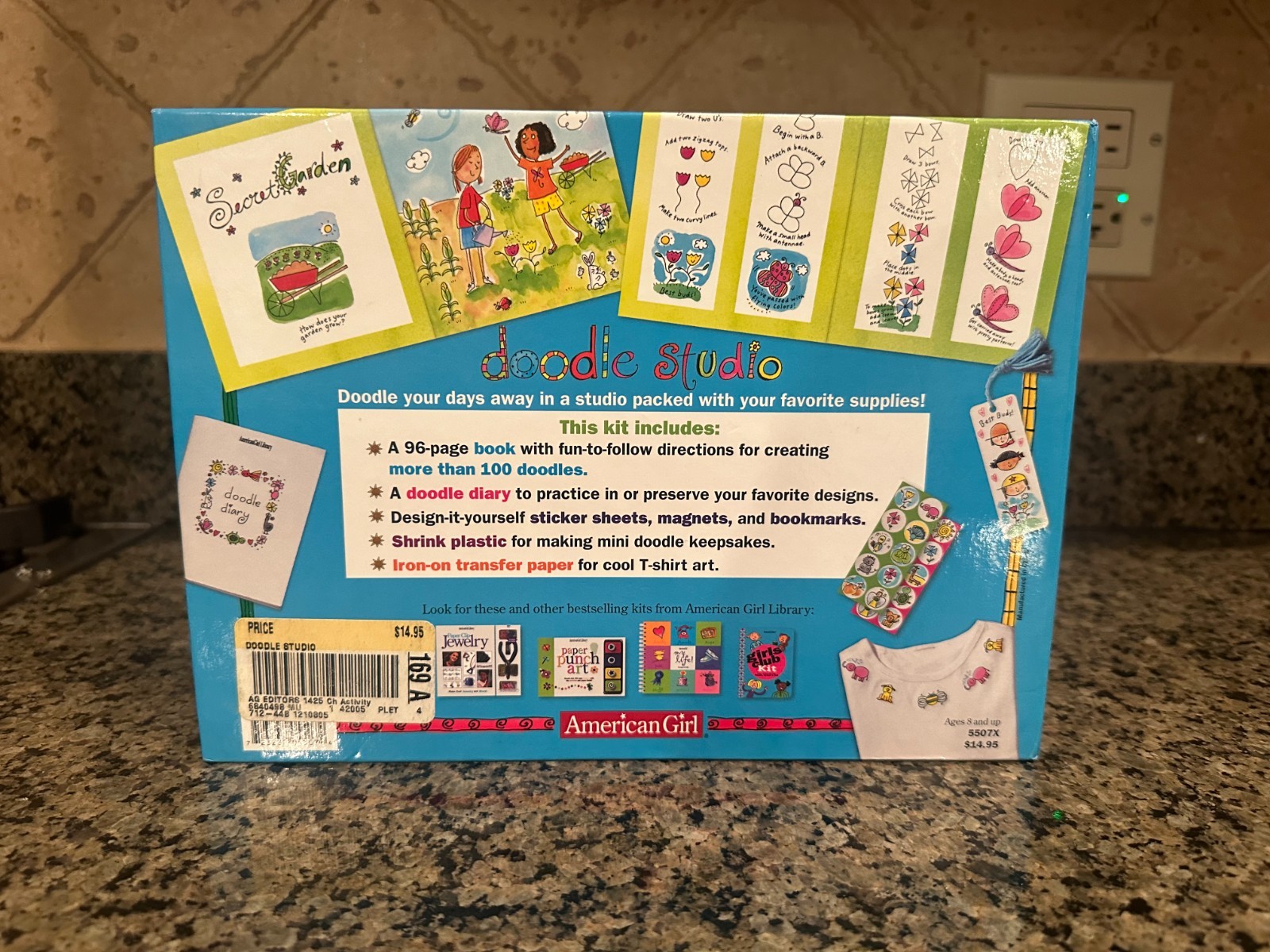 American Girl – Craft Book Lot – Doodle Studio & Paper Punch Art – Kids Gift Set