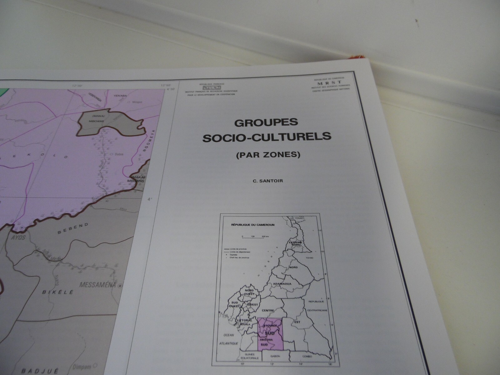 atlas regional sud cameroun ORSTOM editions 1995 written in french