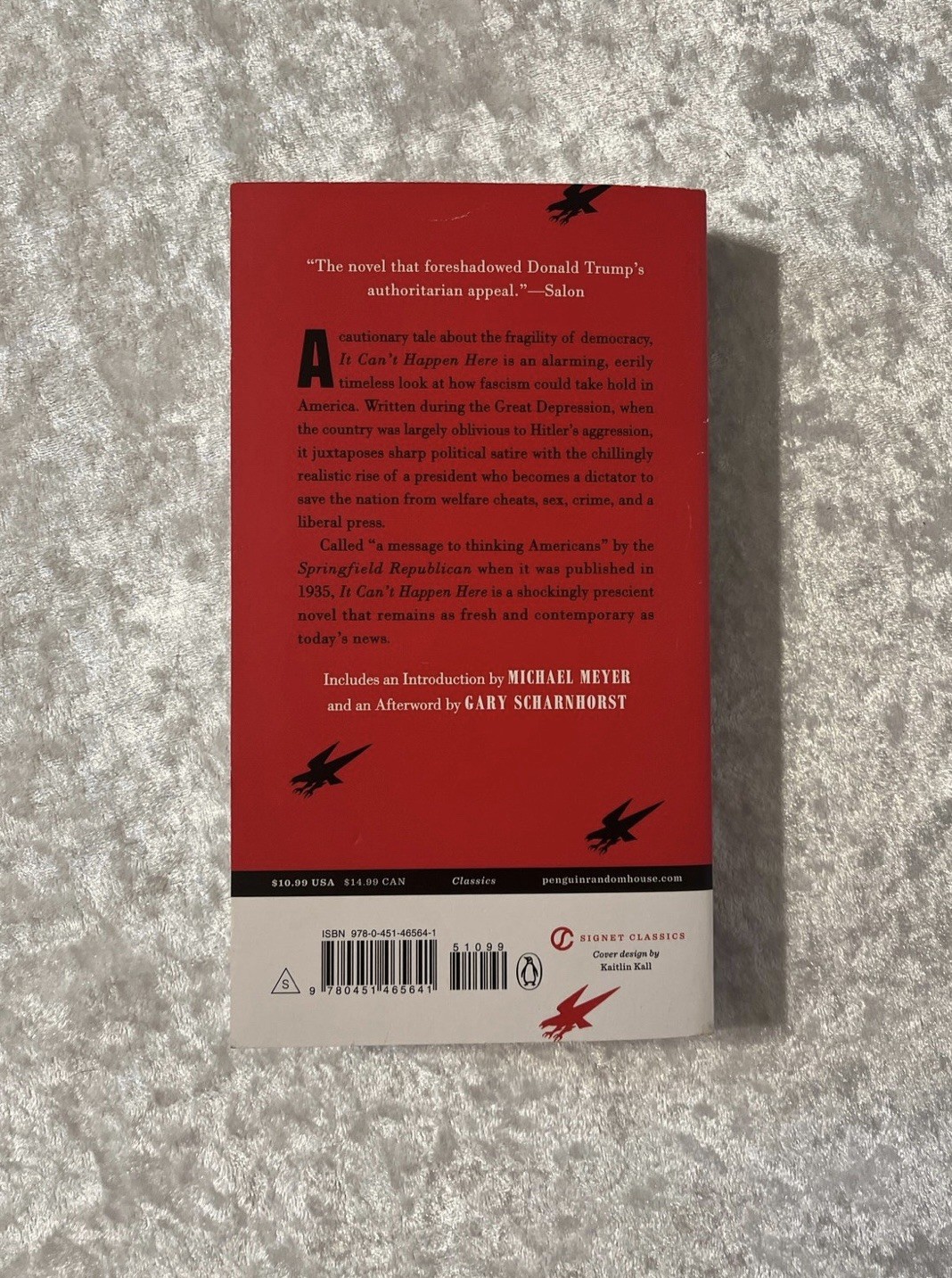 Book: It Can’t Happen Here, Sinclair Lewis