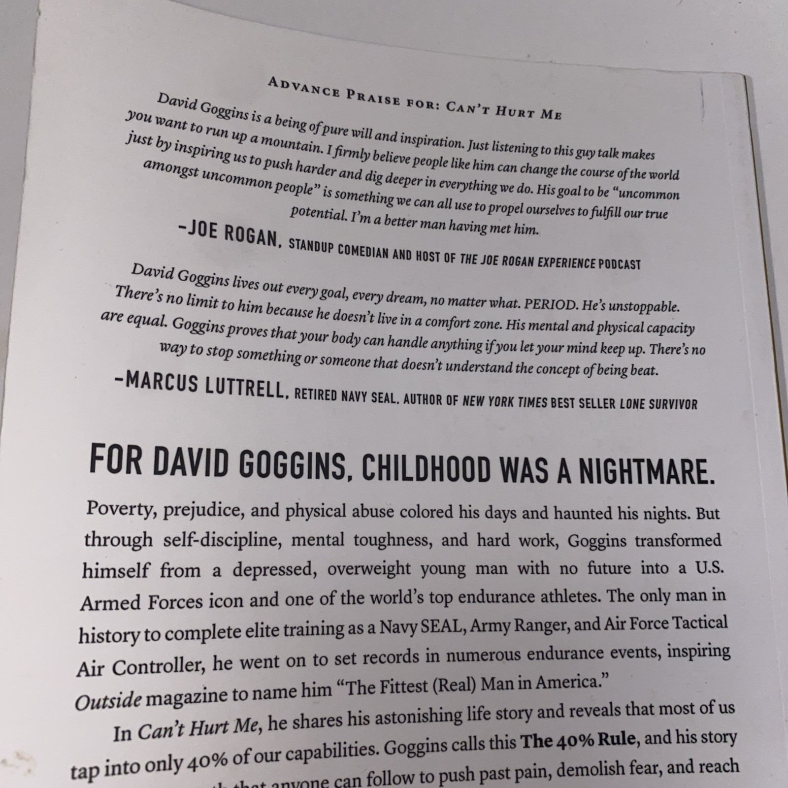 Cant Hurt Me Master Your Mind and Defy the Odds by David Goggins 2018 PB Book
