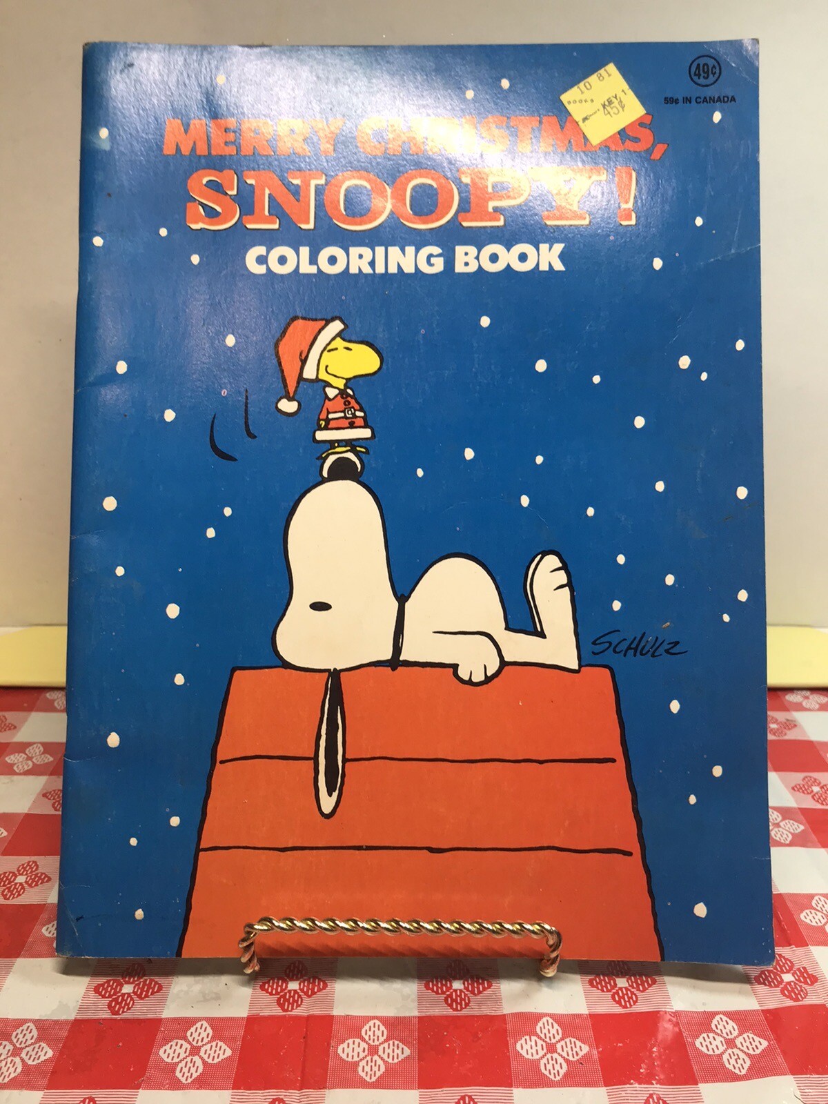 Merry Christmas Snoopy Coloring Book 1979 Used And Some Coloring 11 Inches X 8
