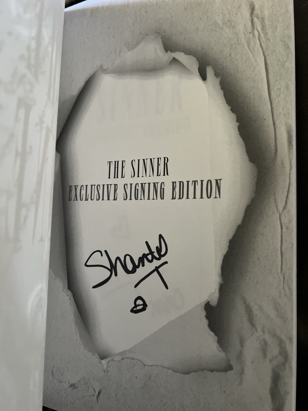 The Sinner By Shantel Tessier Signing Exclusive With Character Art