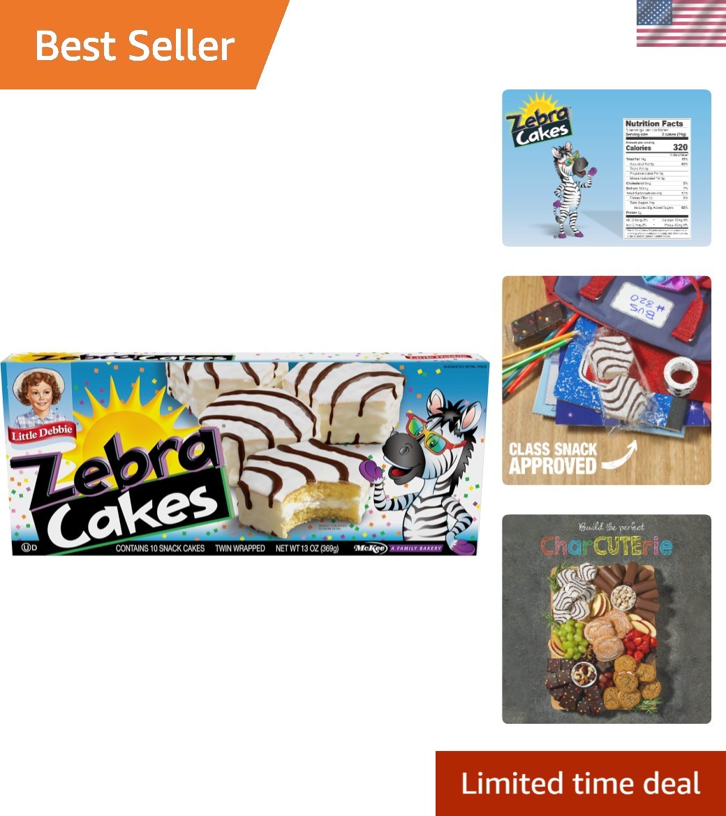Savory Sweetness: Little Debbie Zebra Cakes, 10 Twin-Wrapped Cakes, 13.0 OZ
