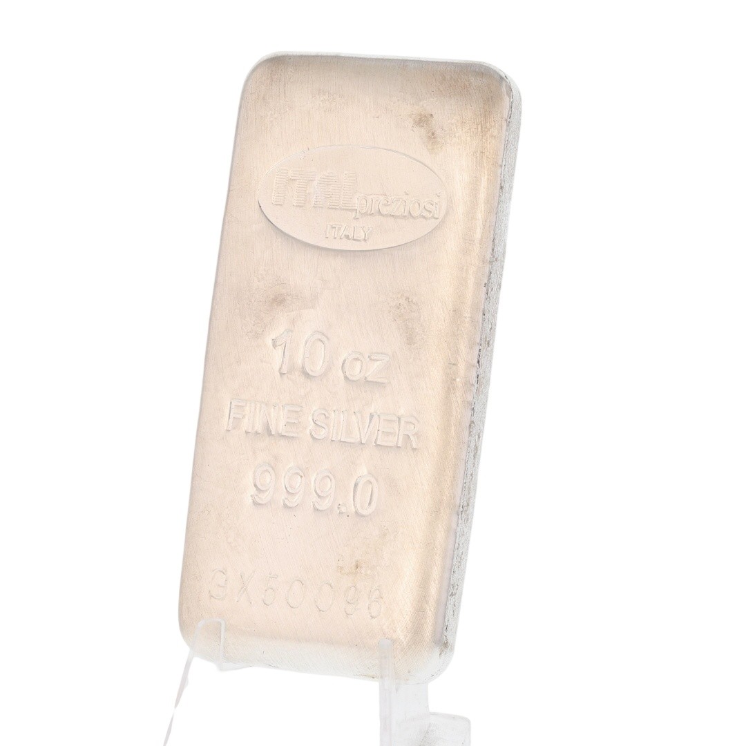 Italpreziosi 10 oz 999.0 Fine Silver Cast Bar Italy