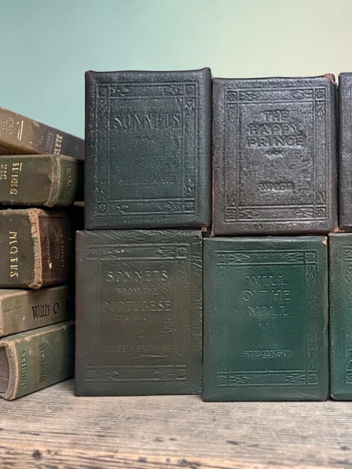 100 yr Old Antique Little Leather Library Books 1920’s Redcroft Pick Your Title