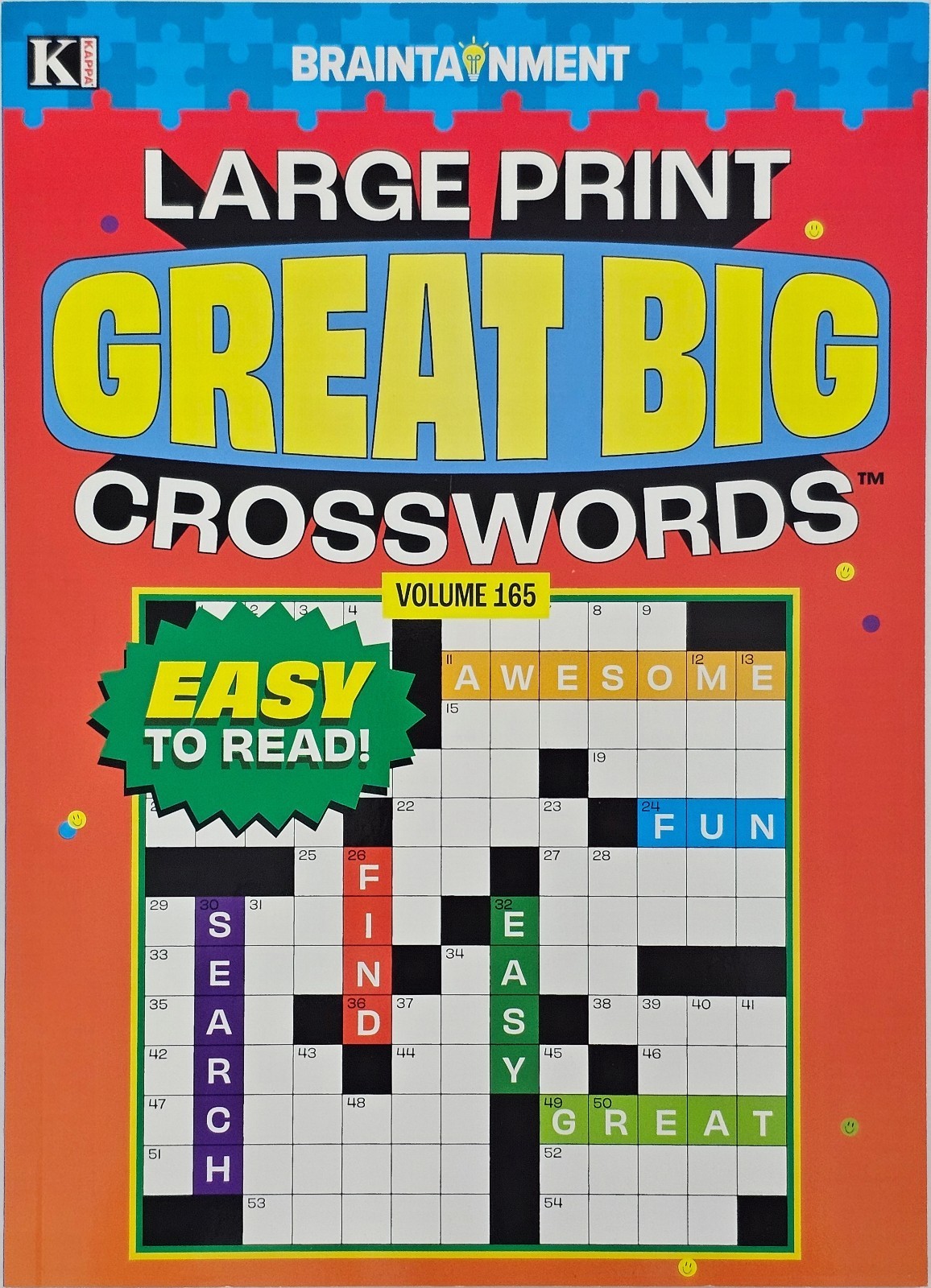 New 4 Large Print Great Big Crosswords Kappa Puzzle Books Vol#163-166 Fun Hobby
