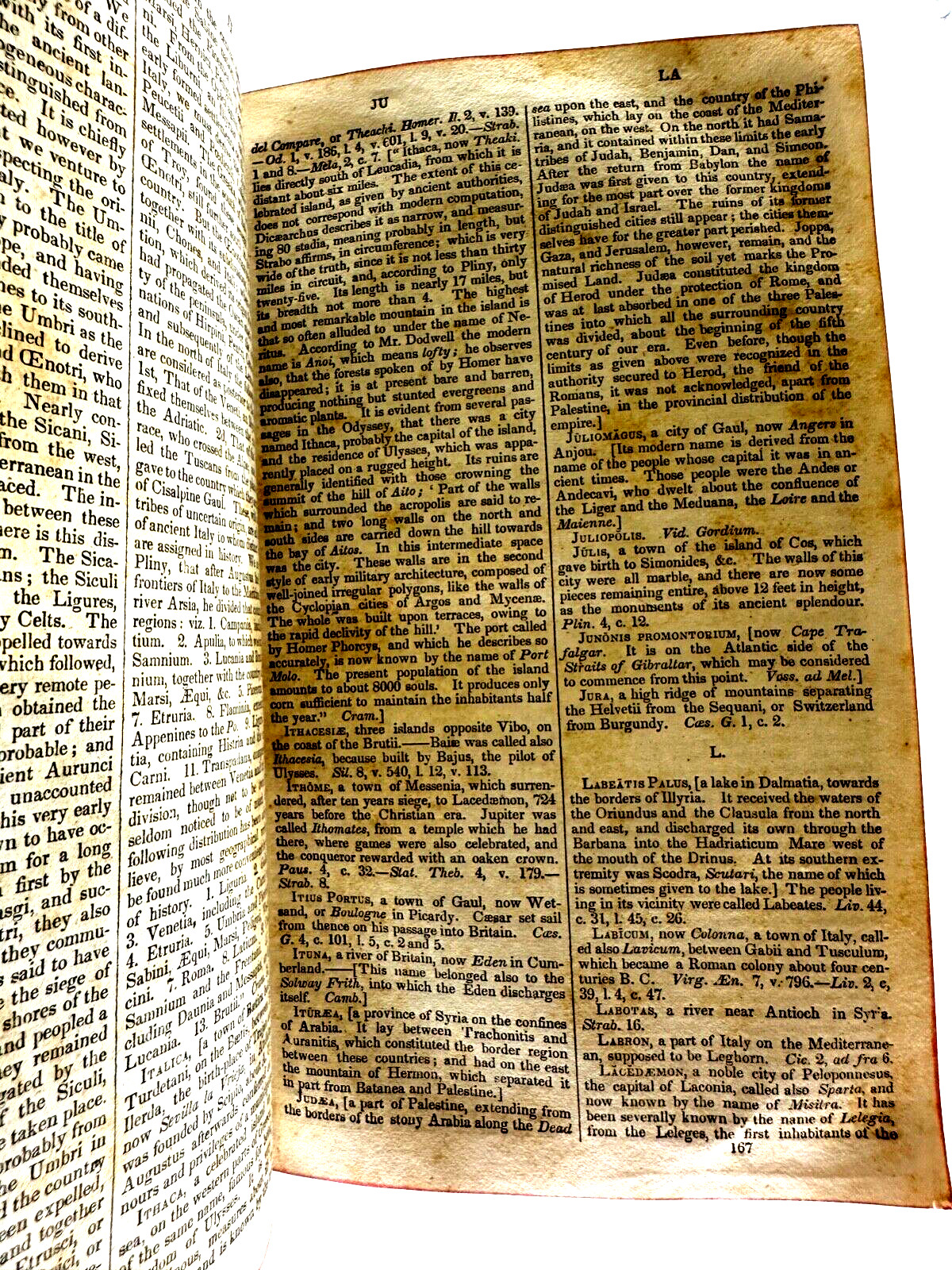 Bibliotheca Classica – A Dictonary by J. Lemppriere 1832 – English L5