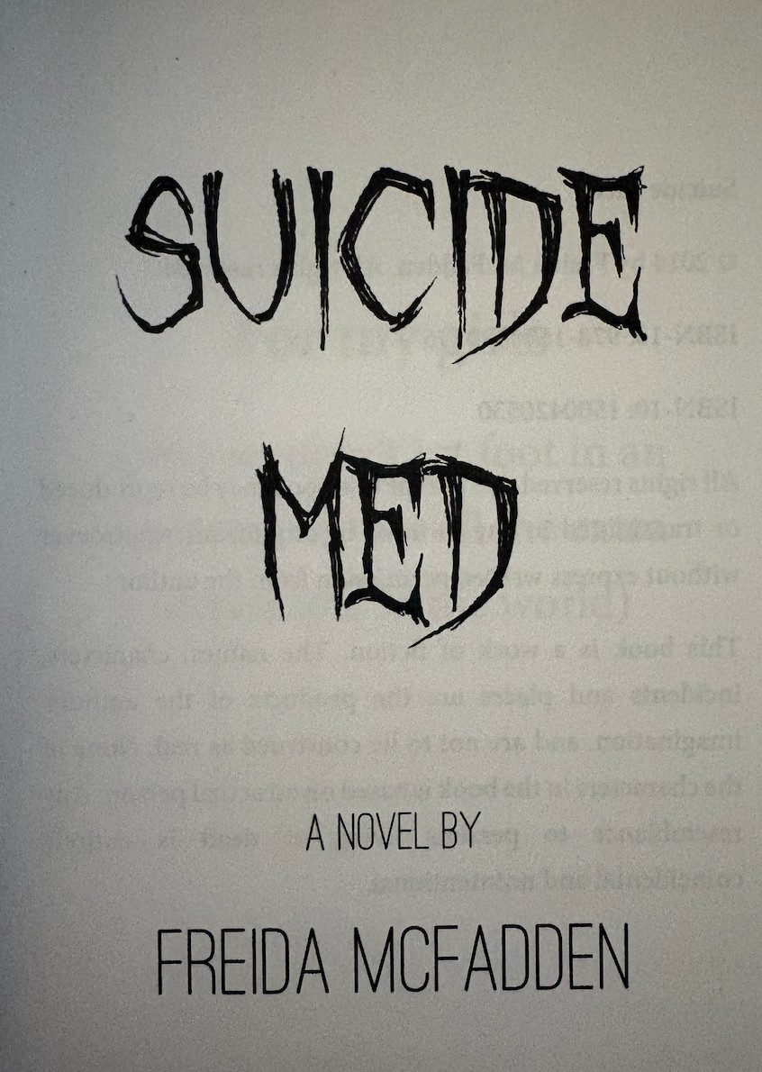 Suicide Med by Freida McFadden (2014, Trade Paperback, RARE, out of print)