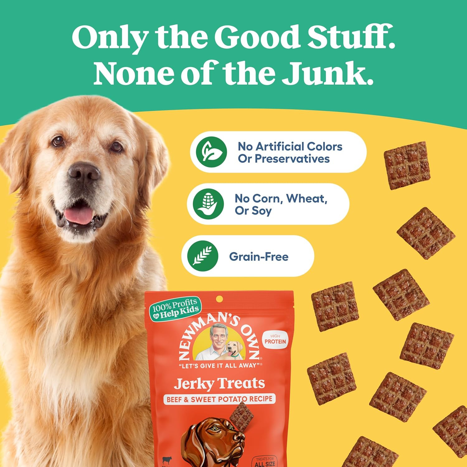 Beef & Sweet Potato Jerky Dog Treats, 5 Oz Bag (Pack of 6) — High Protein, Grain