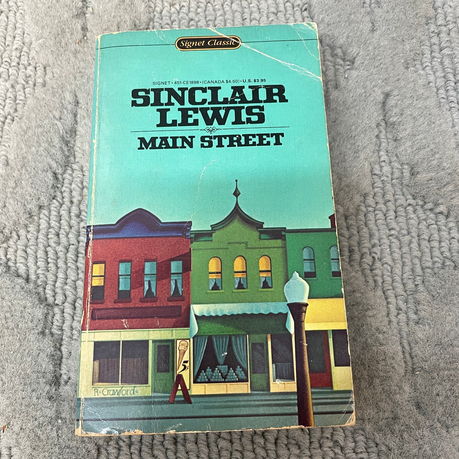 Main Street Historical Fiction Paperback Book by Sinclair Lewis Signet 1980