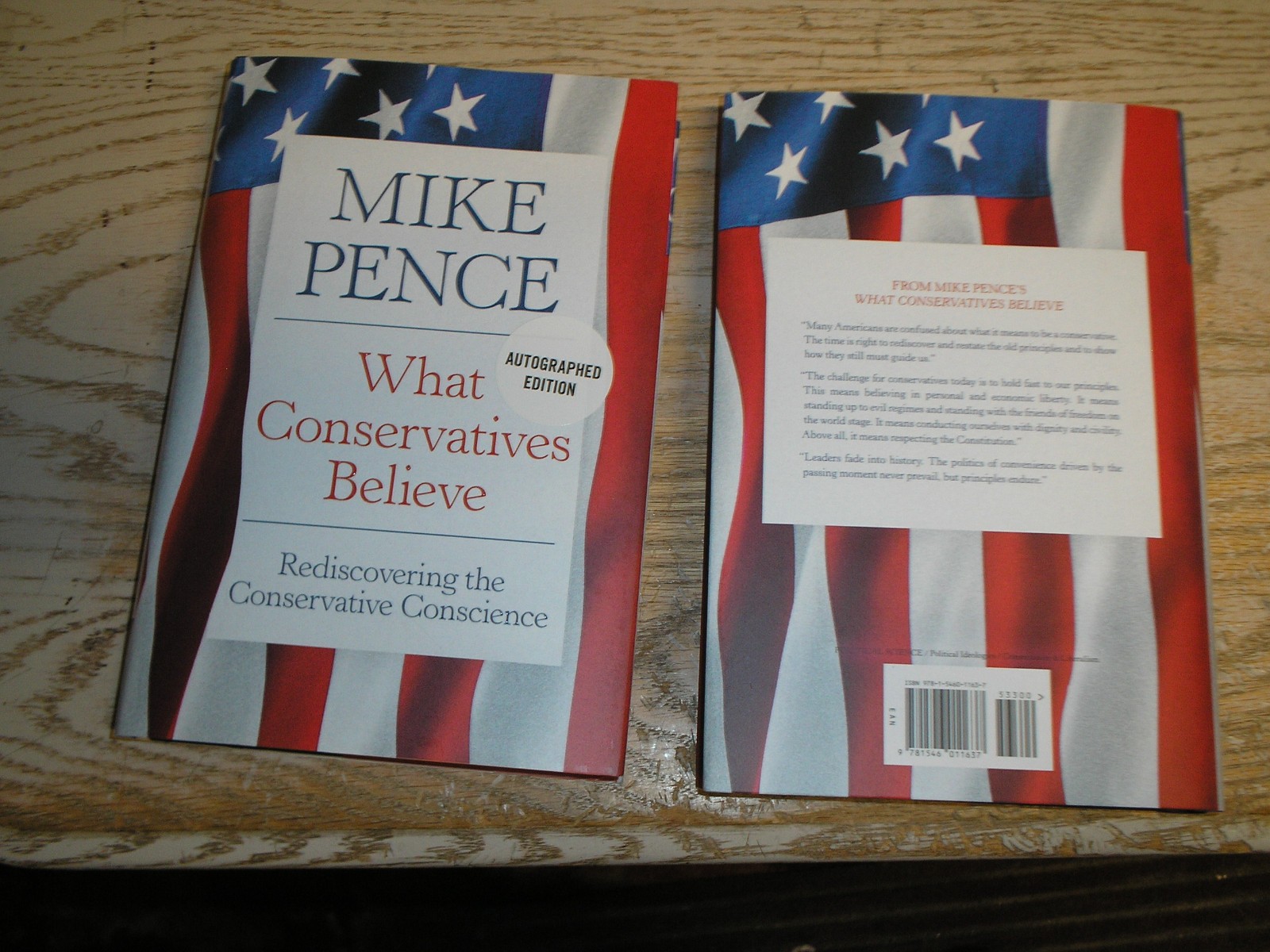SIGNED 1st print WHAT CONSERVATIVES BELIEVE, by Mike Pence, NEW hardcover