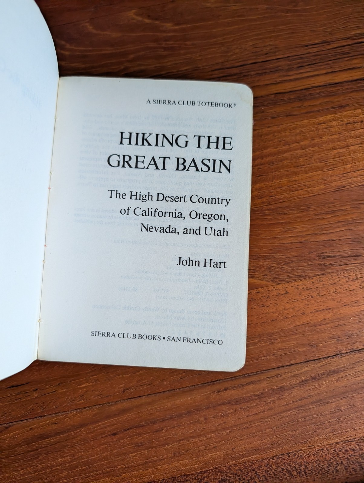 1981 Hiking the Great Basin by John Hart – Sierra Club Totebook
