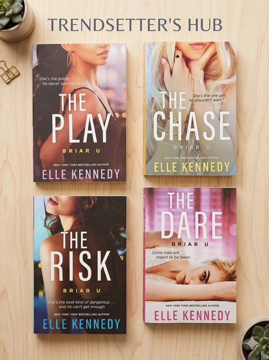 Briar U Series 4 Books Set by Elle Kennedy Dare, Play, Chase, Risk Paperback usa