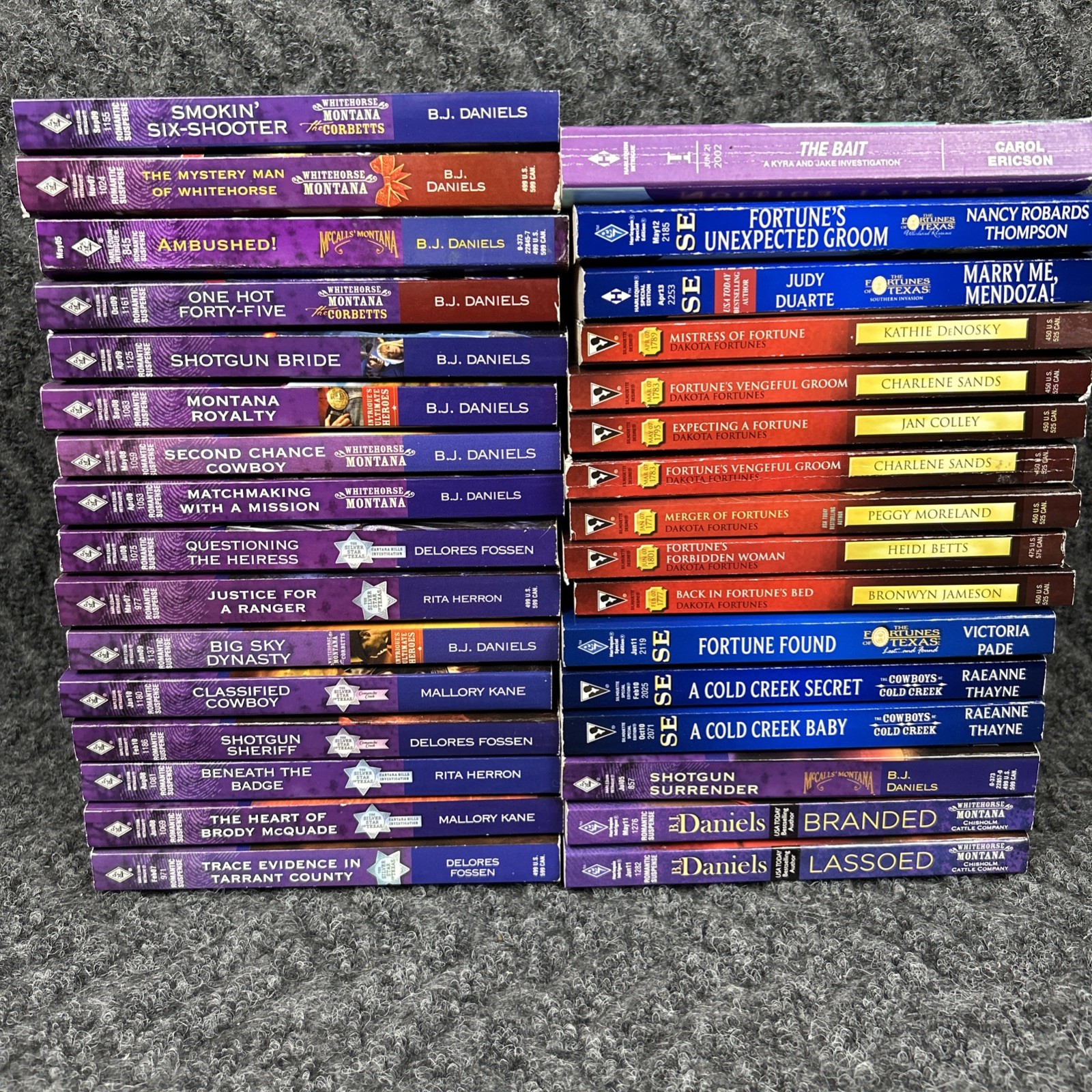 Harlequin Romance Book Lot Of 32 Paperback Suspense Multiple Series