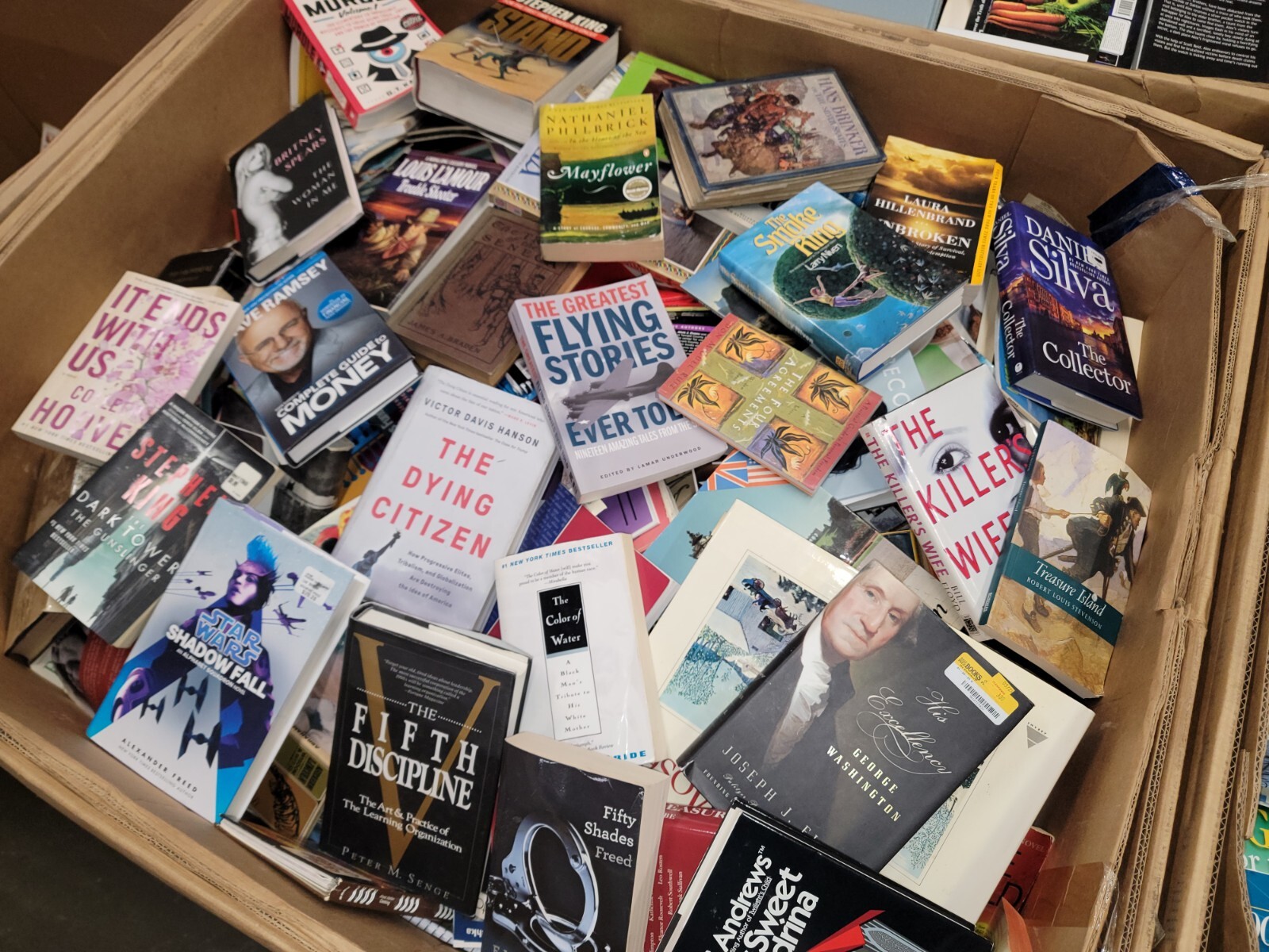 Books by Genre 20 LBS (Pounds) Box Value Lot Sorted Fiction/Nonfiction HB/PB SET