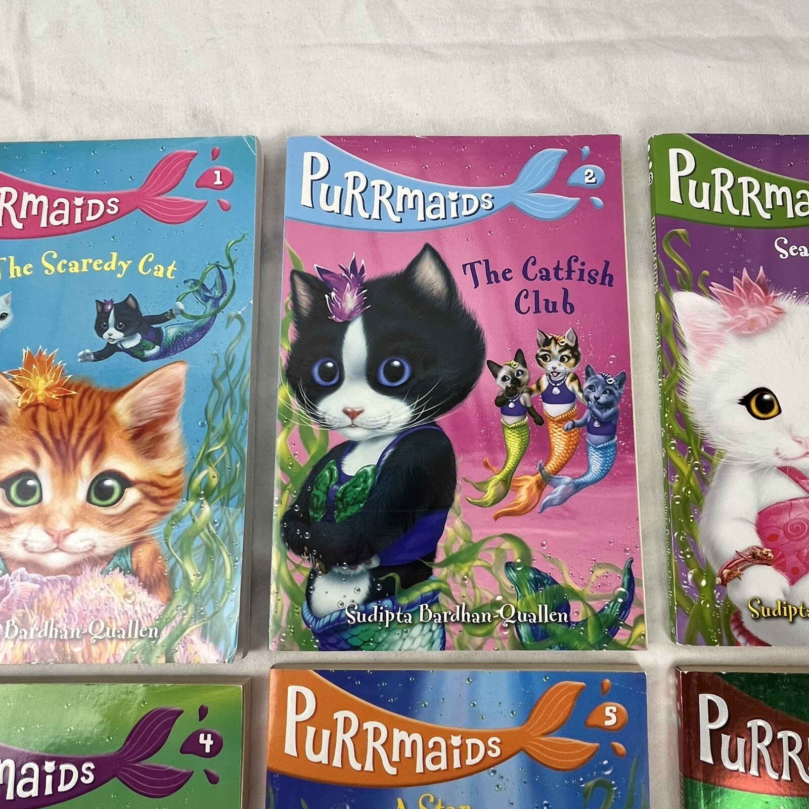 Purrmaids Books 1,2,3,4,5,8 Kitten Stories Ages 6-9