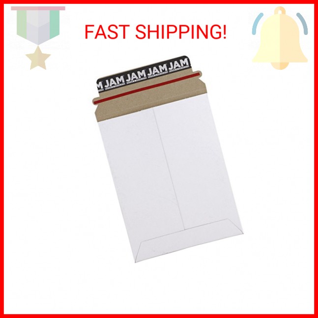 JAM PAPER Stay-Flat Photo Mailer Envelopes with Peel & Seal Closure – 6 x 8 – Wh