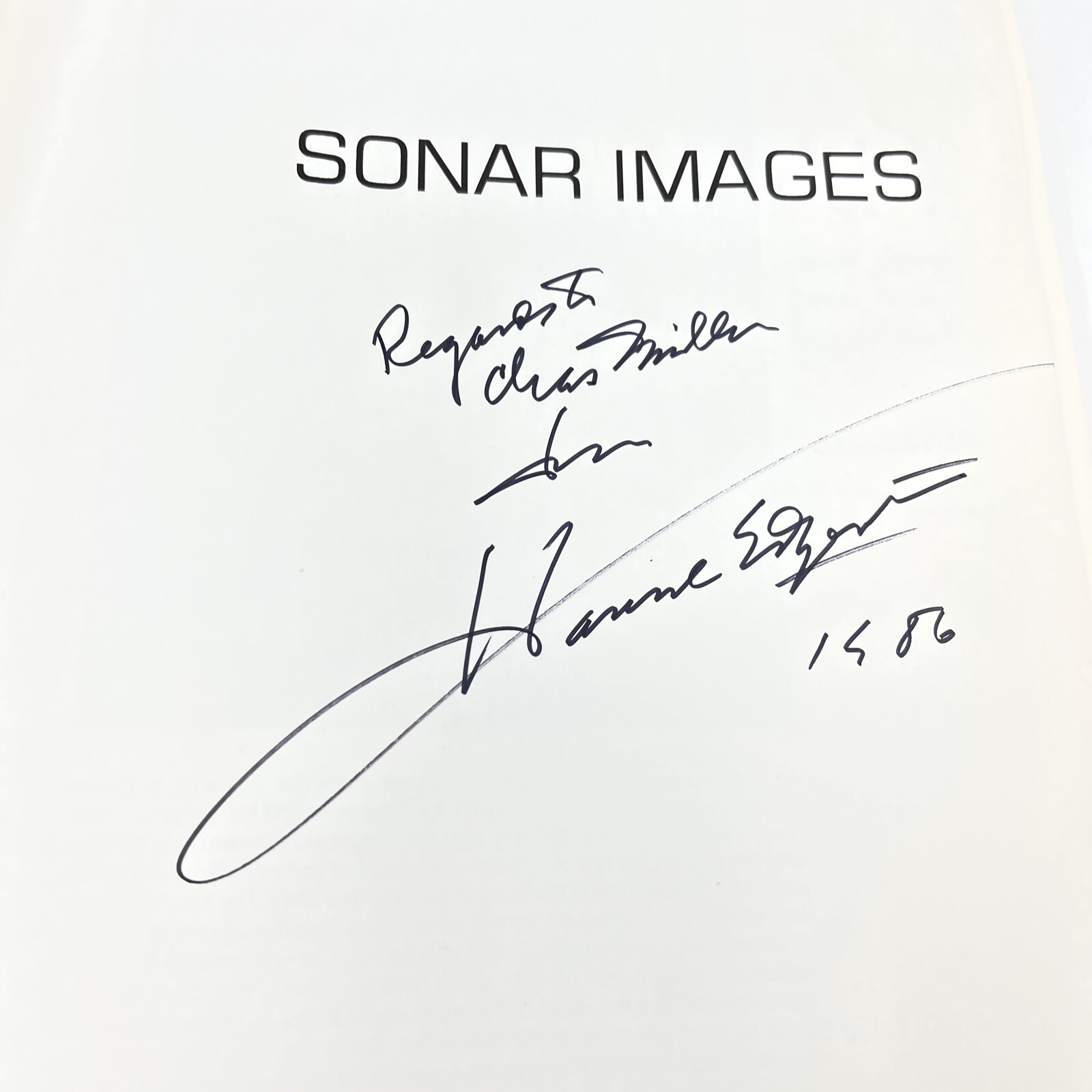 Signed Sonar Images by Dr. Harold E. Edgerton 1st Edition Softcover 1986