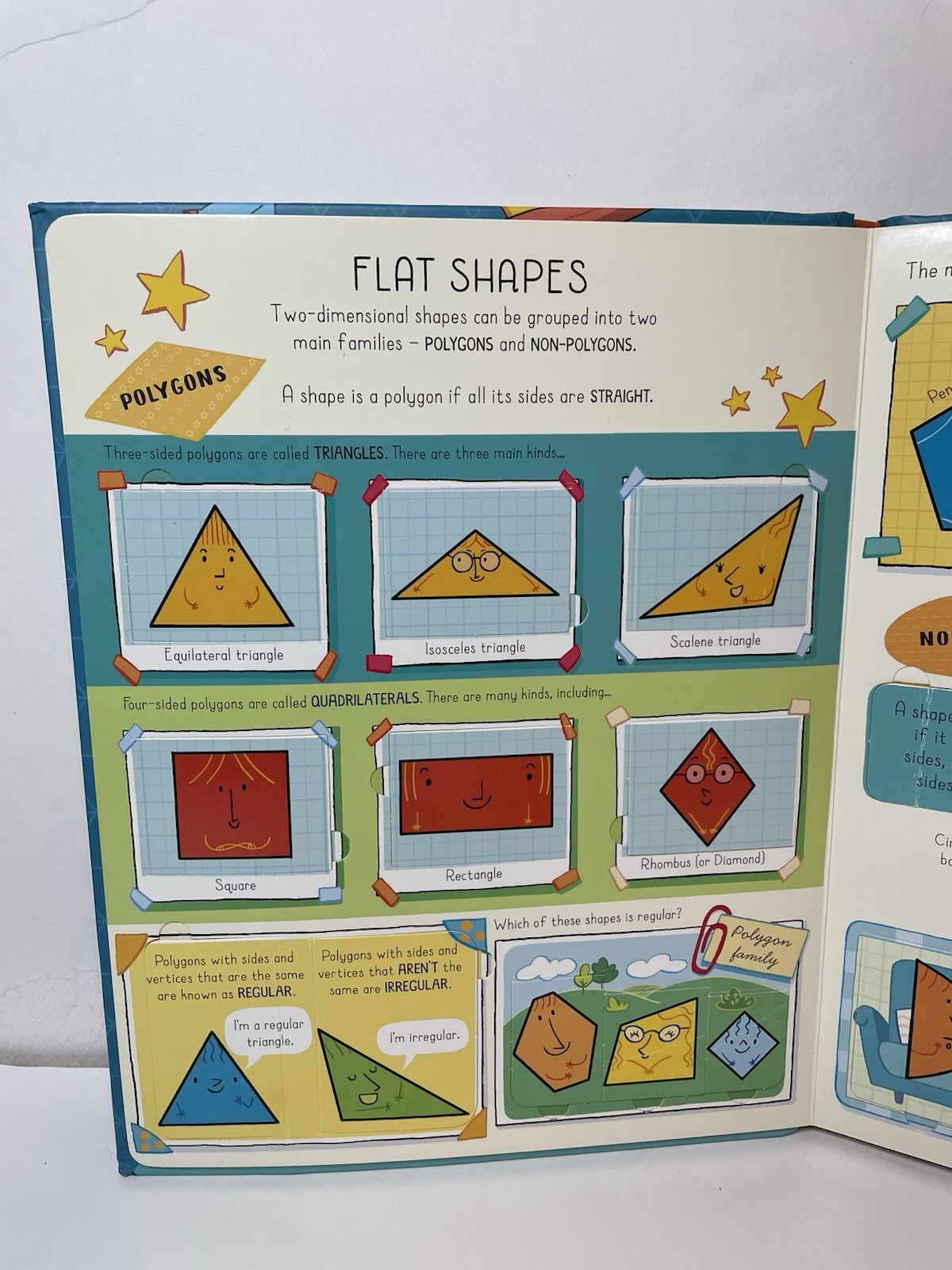 Usborne Math Shapes Lift-the-Flap Hardcover Ages 4-8 Activity Book Illustrated