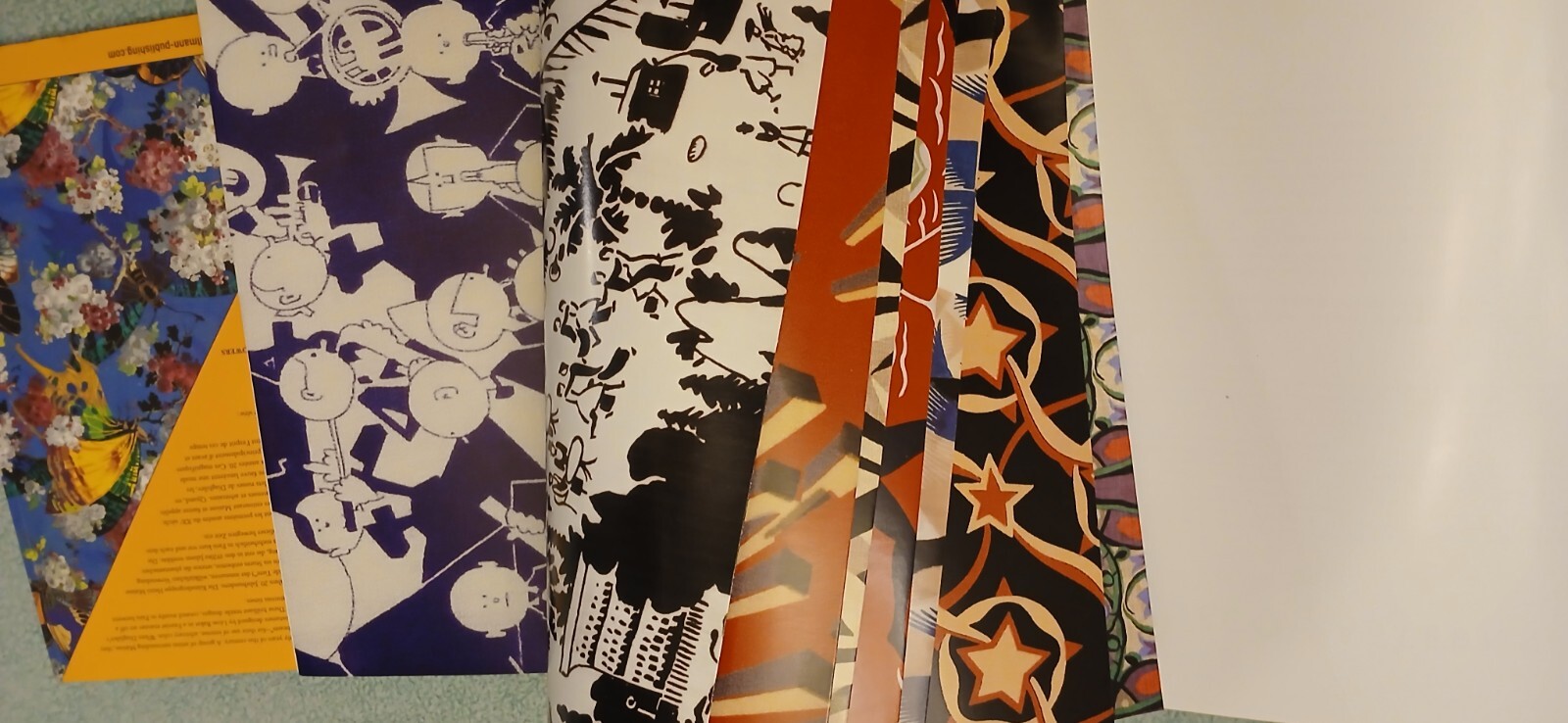 Art Deco Patterns Wrapping Paper Fauve Birds, Butterflies, and Flowers Book Lot