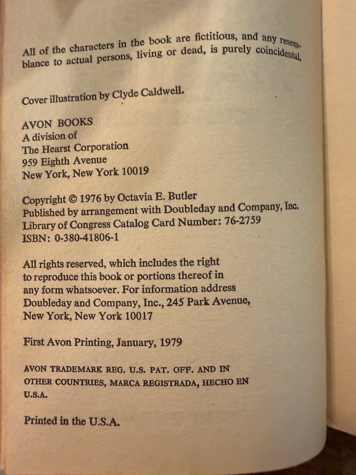 PATTERN-MASTER BY OCTAVIA BUTLER PB 1st Edition / 1st Printing