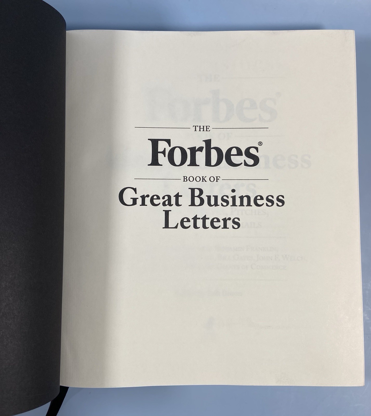 The Forbes Book of Great Business Letters 2001 HC Henry Ford Bill Gates &Others!